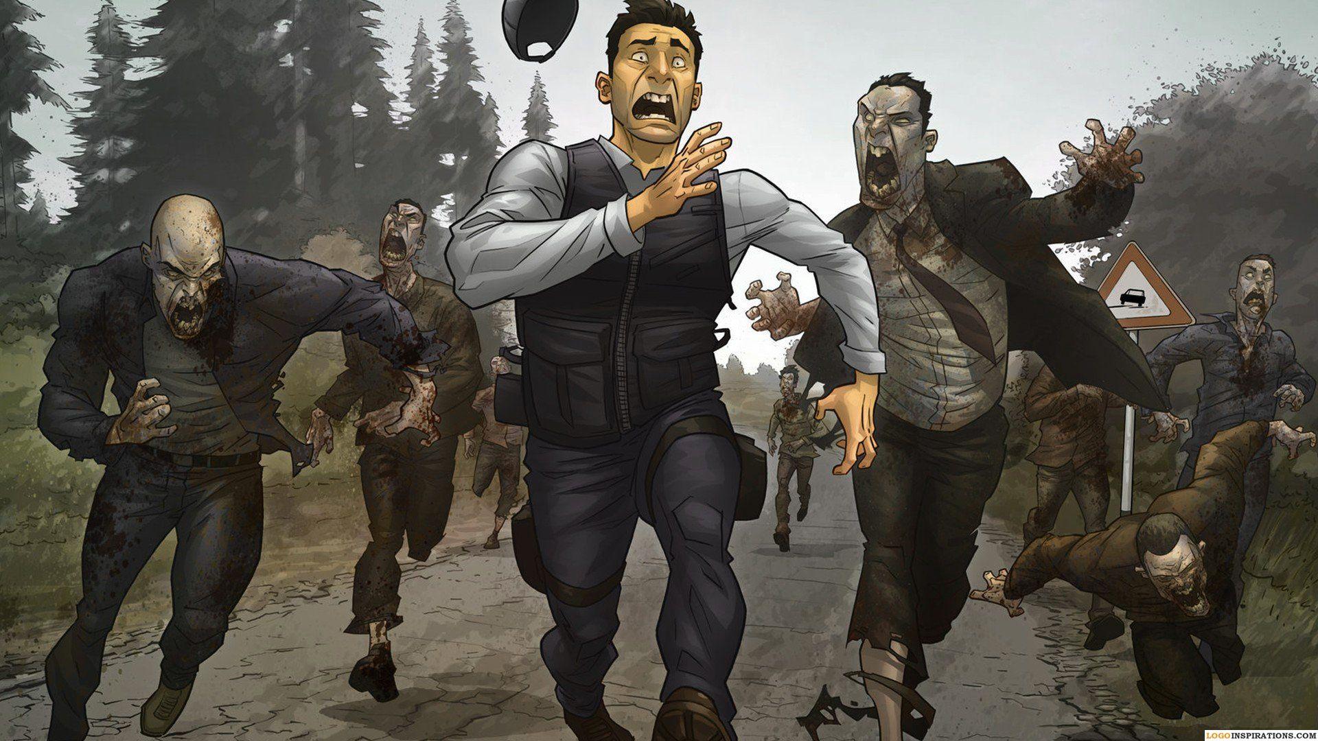 Running HD Zombie Apocalypse Wallpaper