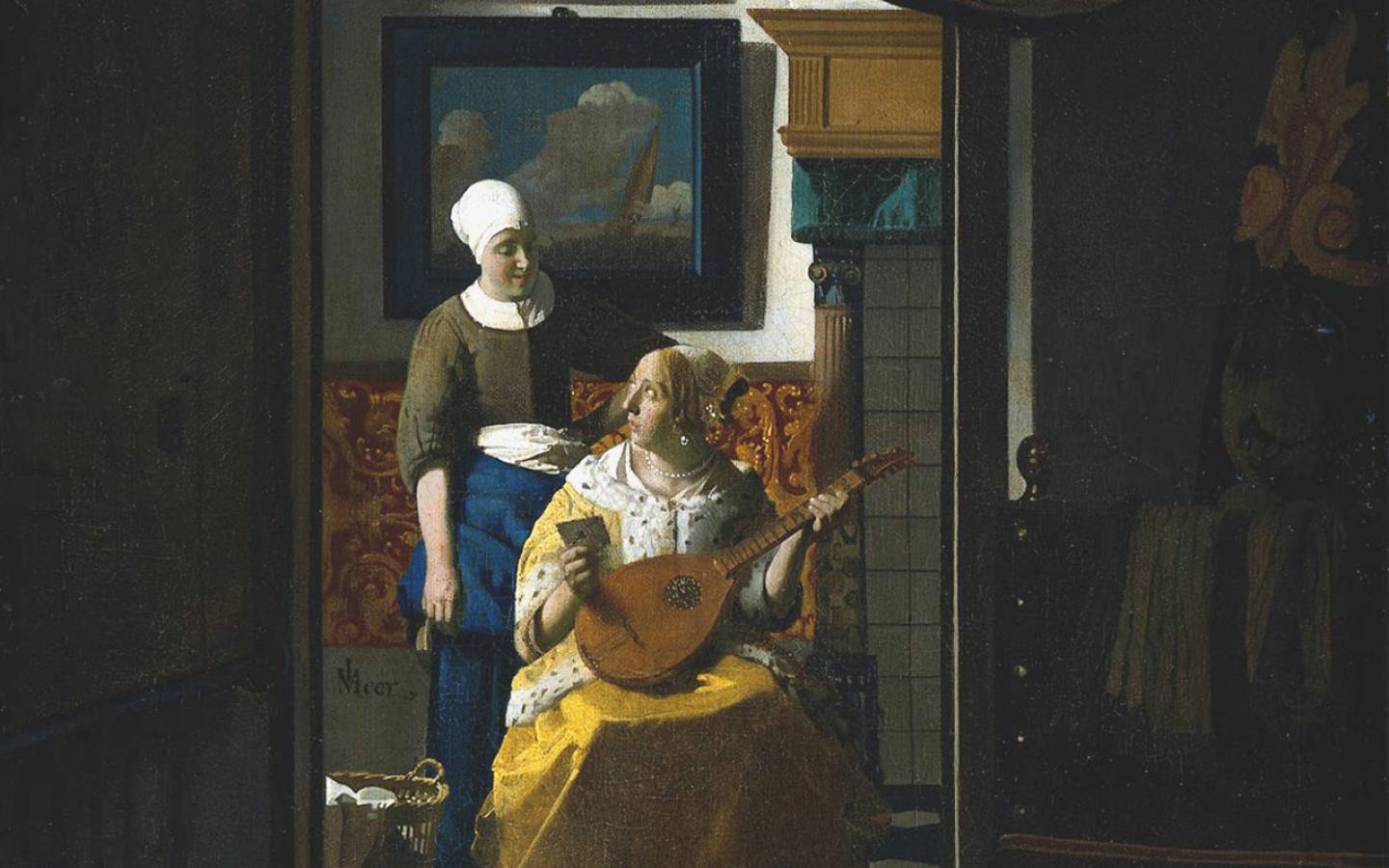 Best artist Vermeer Love Letter 1440x900 Wallpaper