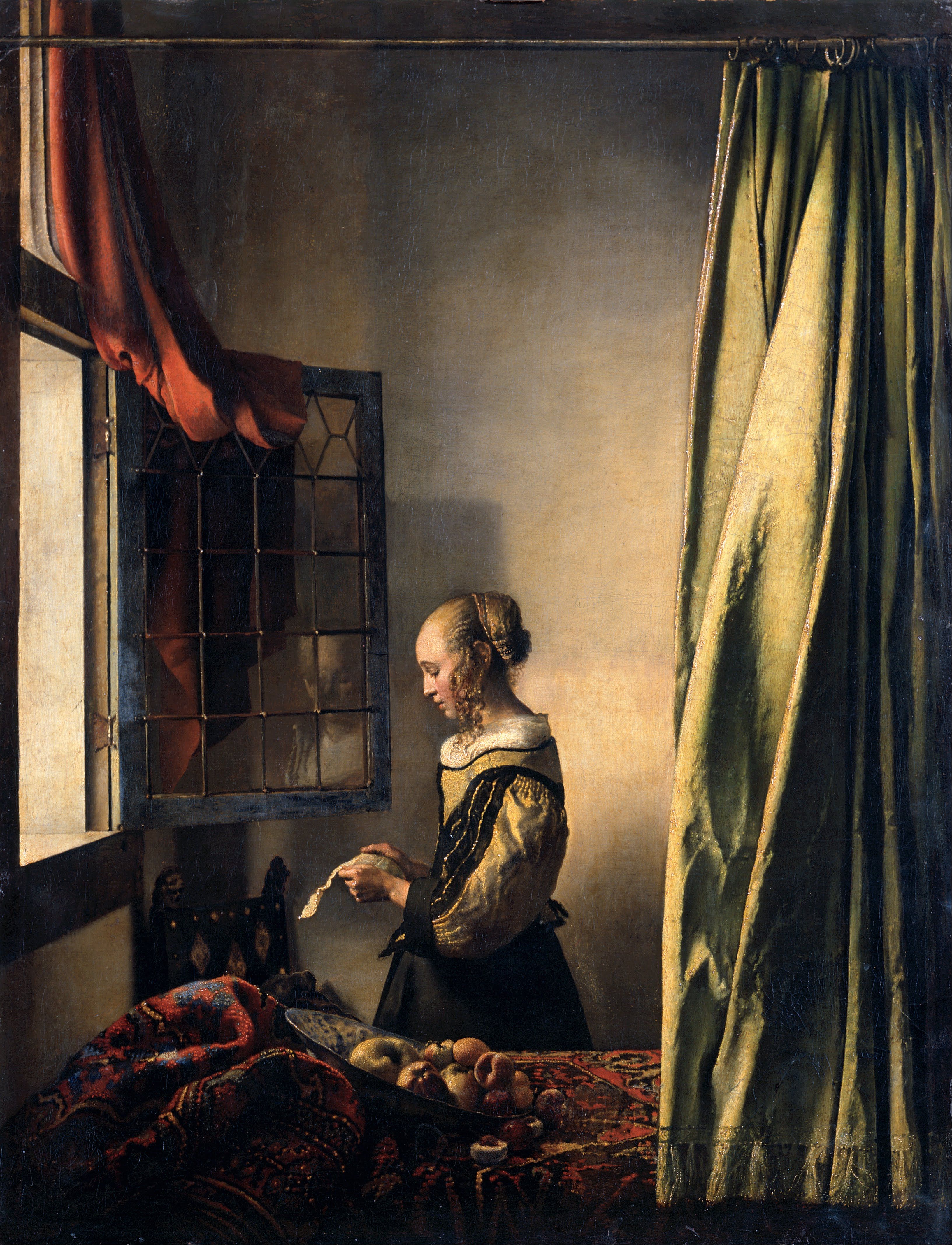 Girl Reading a Letter at an Open Window, Johannes Vermeer
