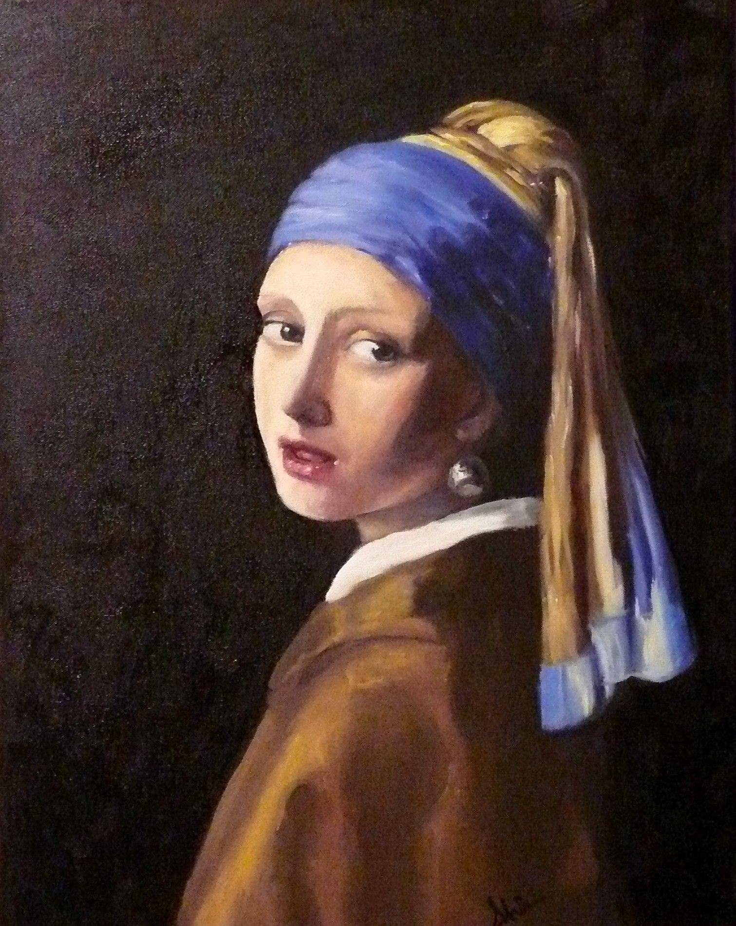 Johannes Vermeer Girl With A Pearl Earring, Famous Pear
