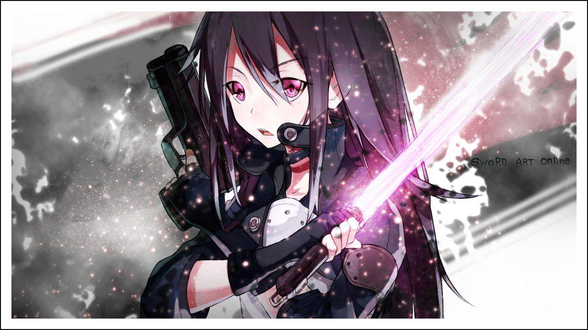 Kirita. Sword Art Online 2 or GGO. Sword art online