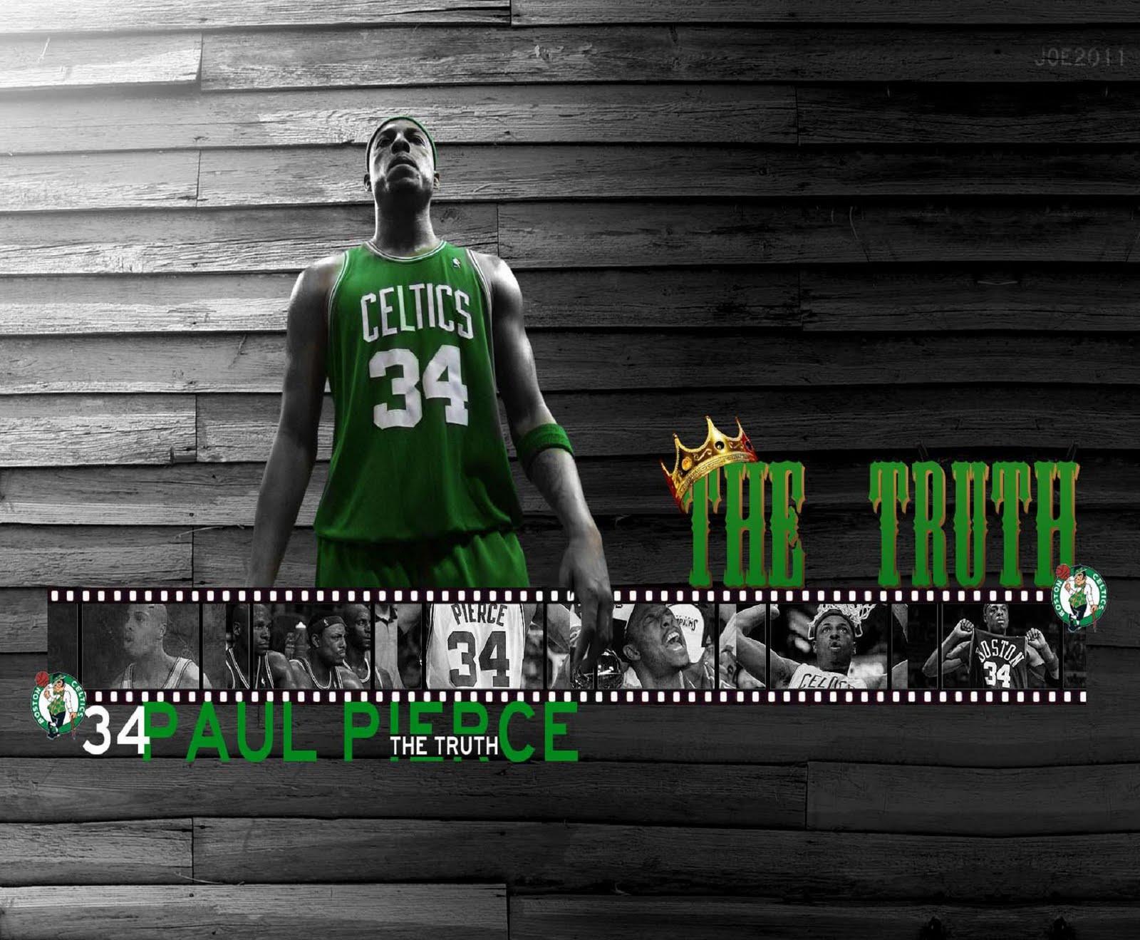 Download Paul Pierce Pointing Up Wallpaper