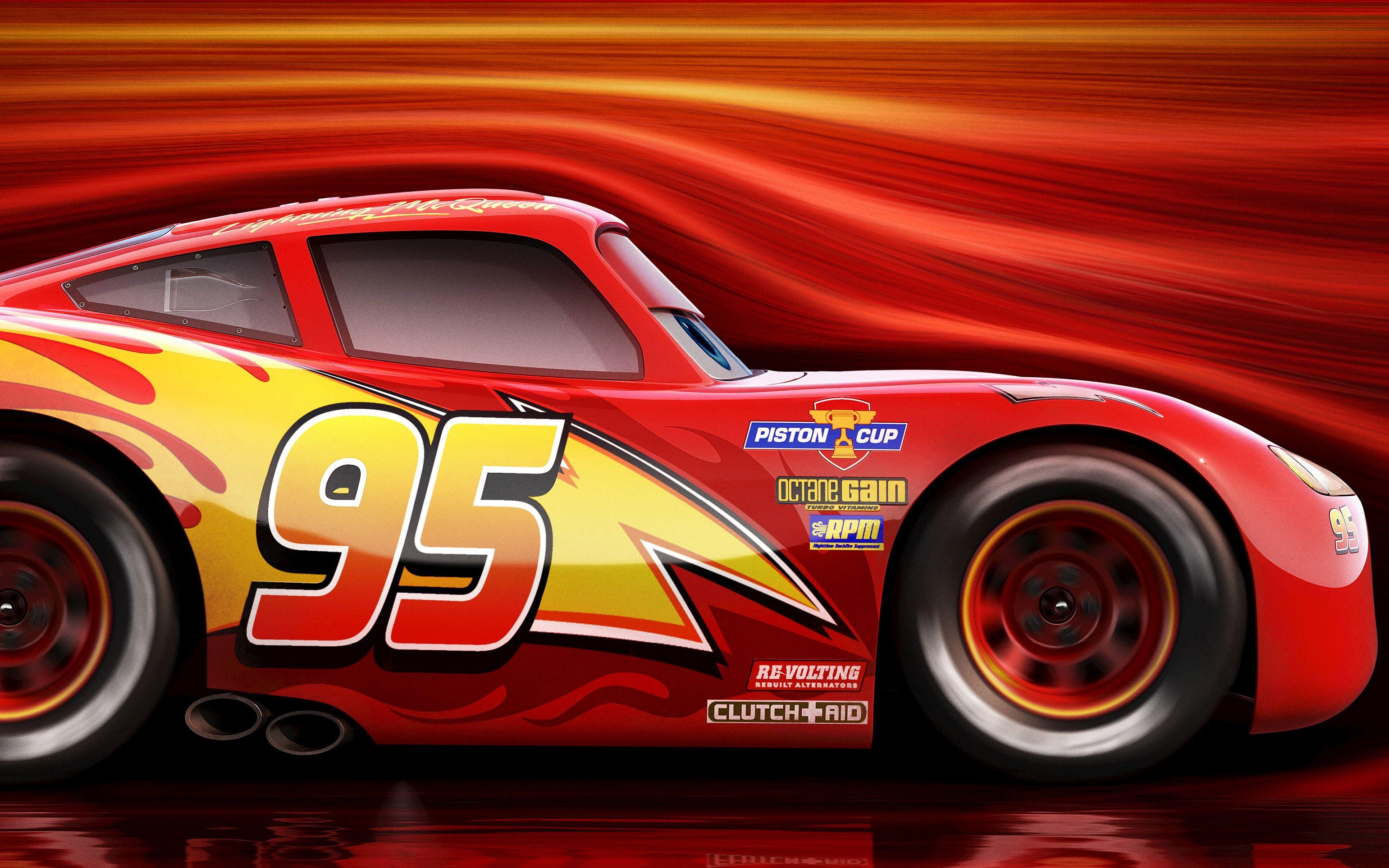 Lightning McQueen Cars 3 4K Wallpaper