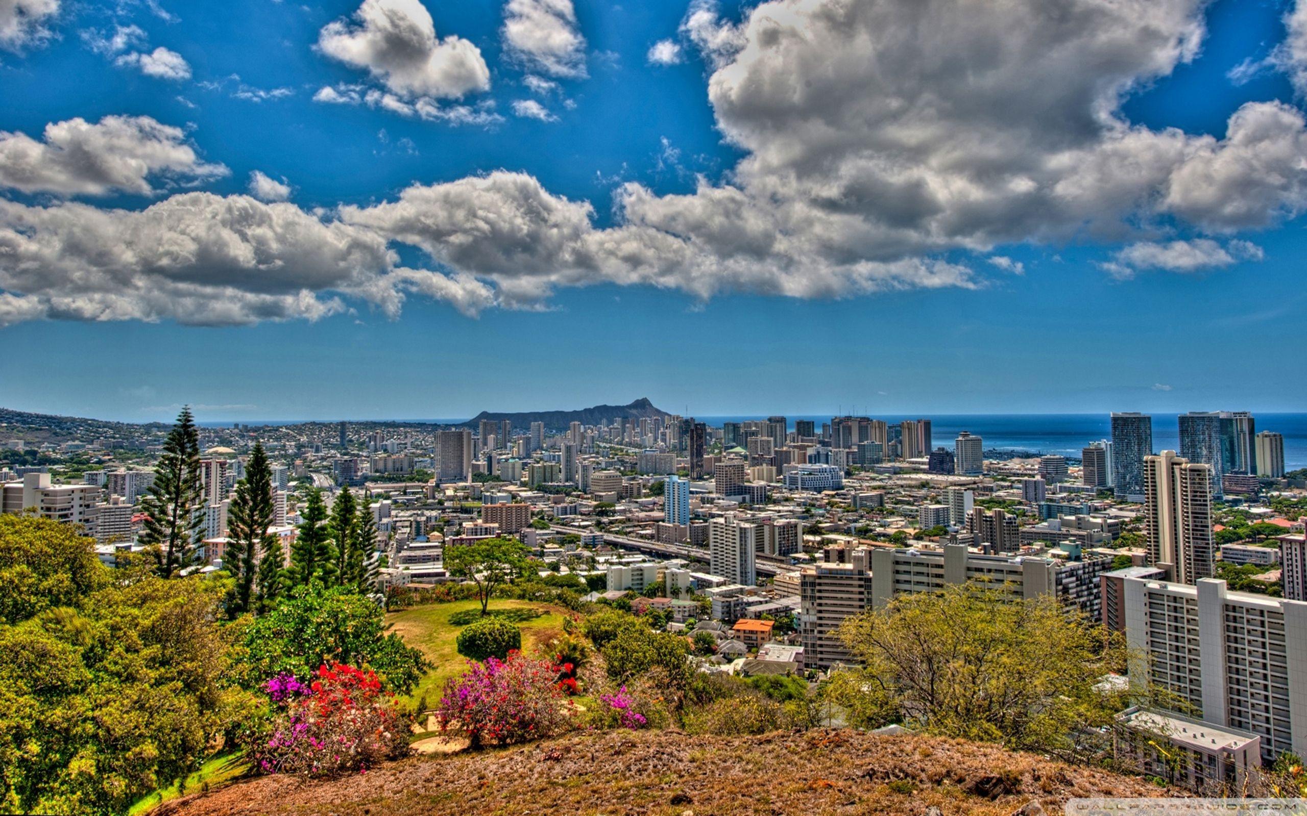 Panoramic View Of Honolulu Hawaii Hdr, Wallpaper13.com