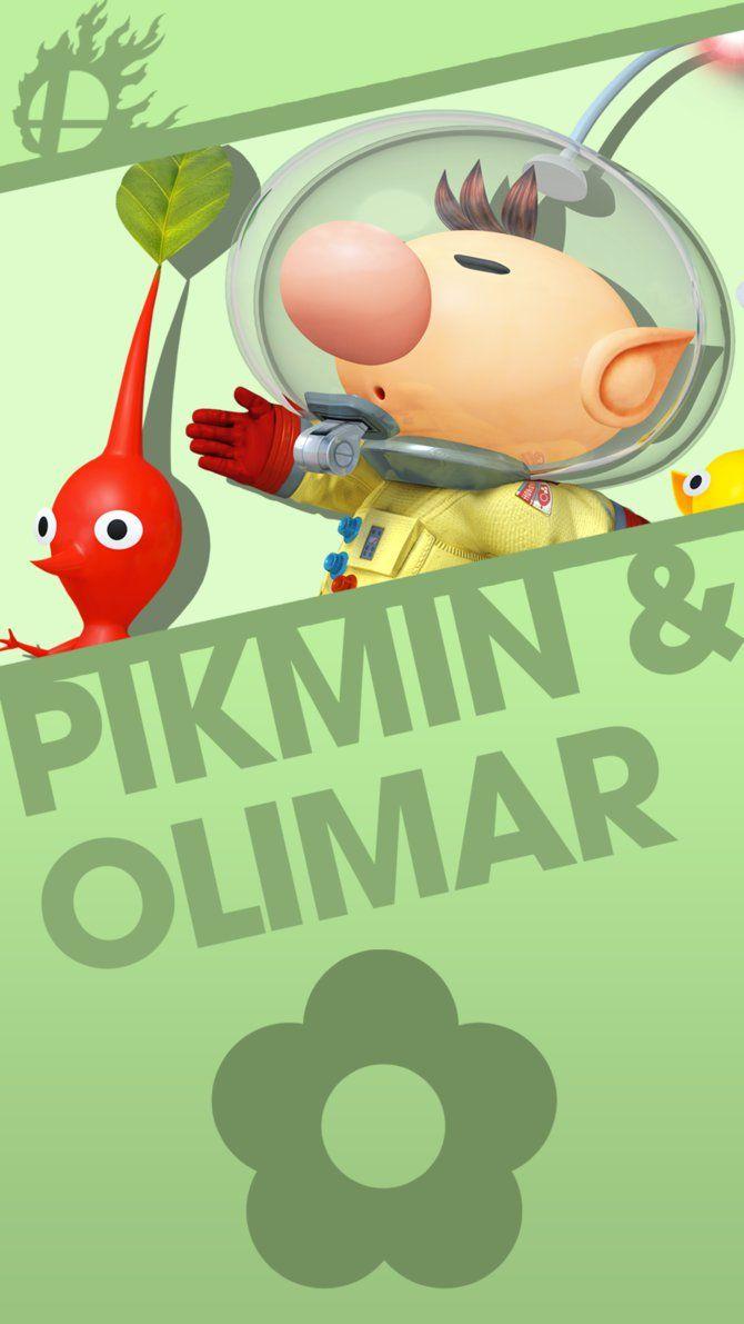 Pikmin and Olimar Smash Bros. Phone Wallpaper