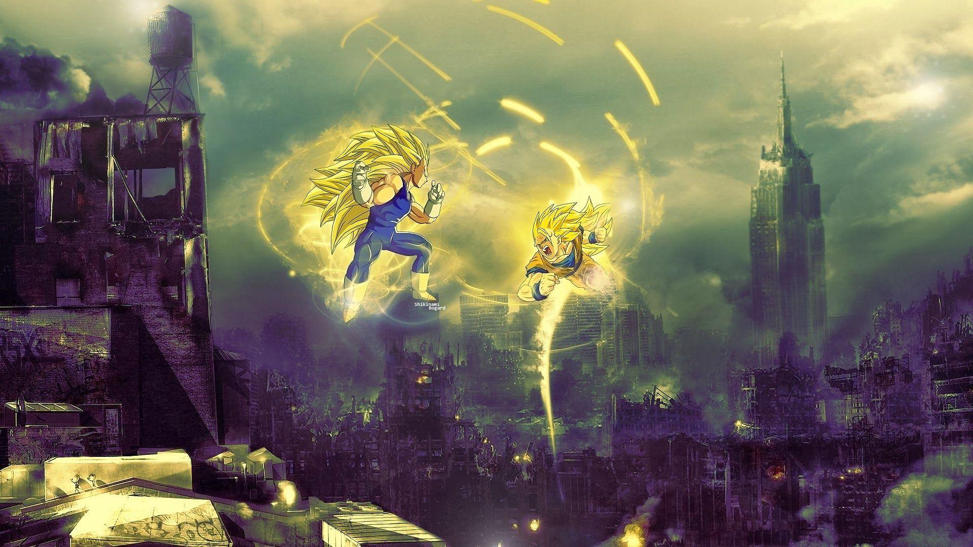 Super Saiyan 3 Vegata vs Goku 9h Wallpaper HD