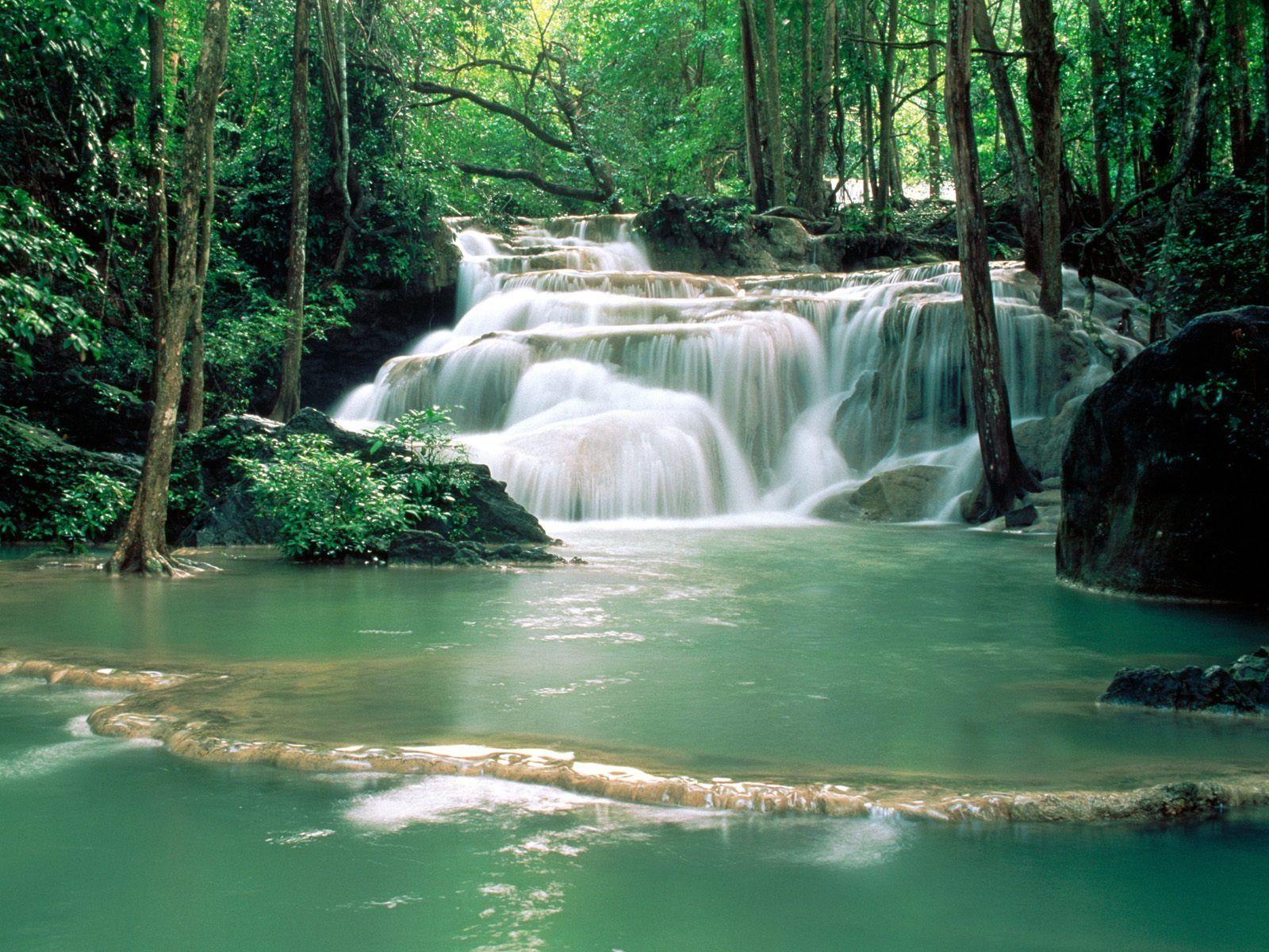 Kao Pun Temple Waterfalls Wallpapers Waterfalls Nature Wallpapers in