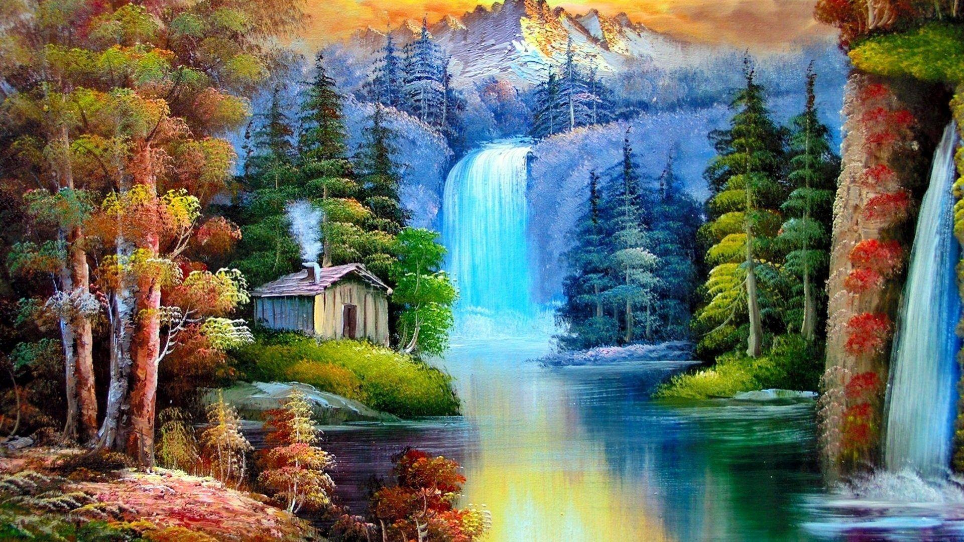 Waterfall wallpaper: Pretty Waterfalls Falls Clear Water