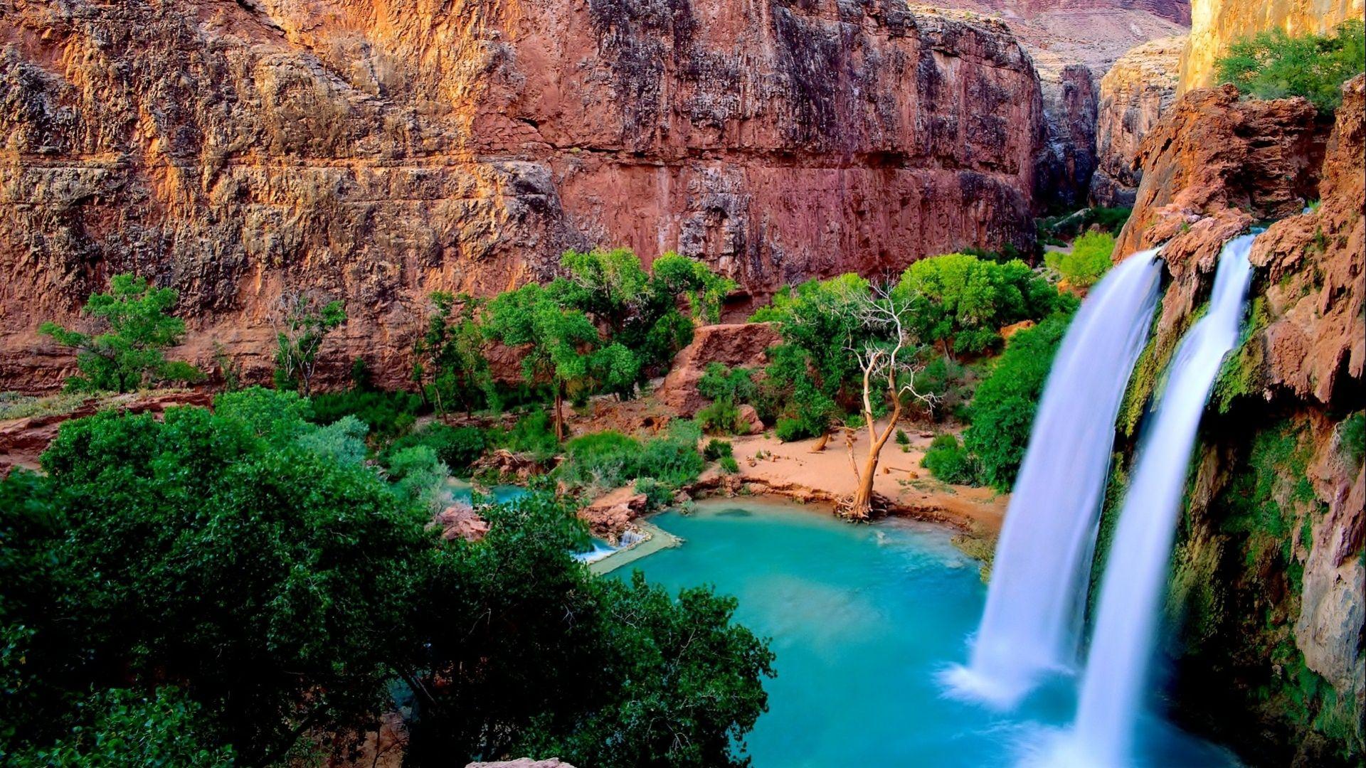 Group of Most Beautiful Waterfalls Wallpaper