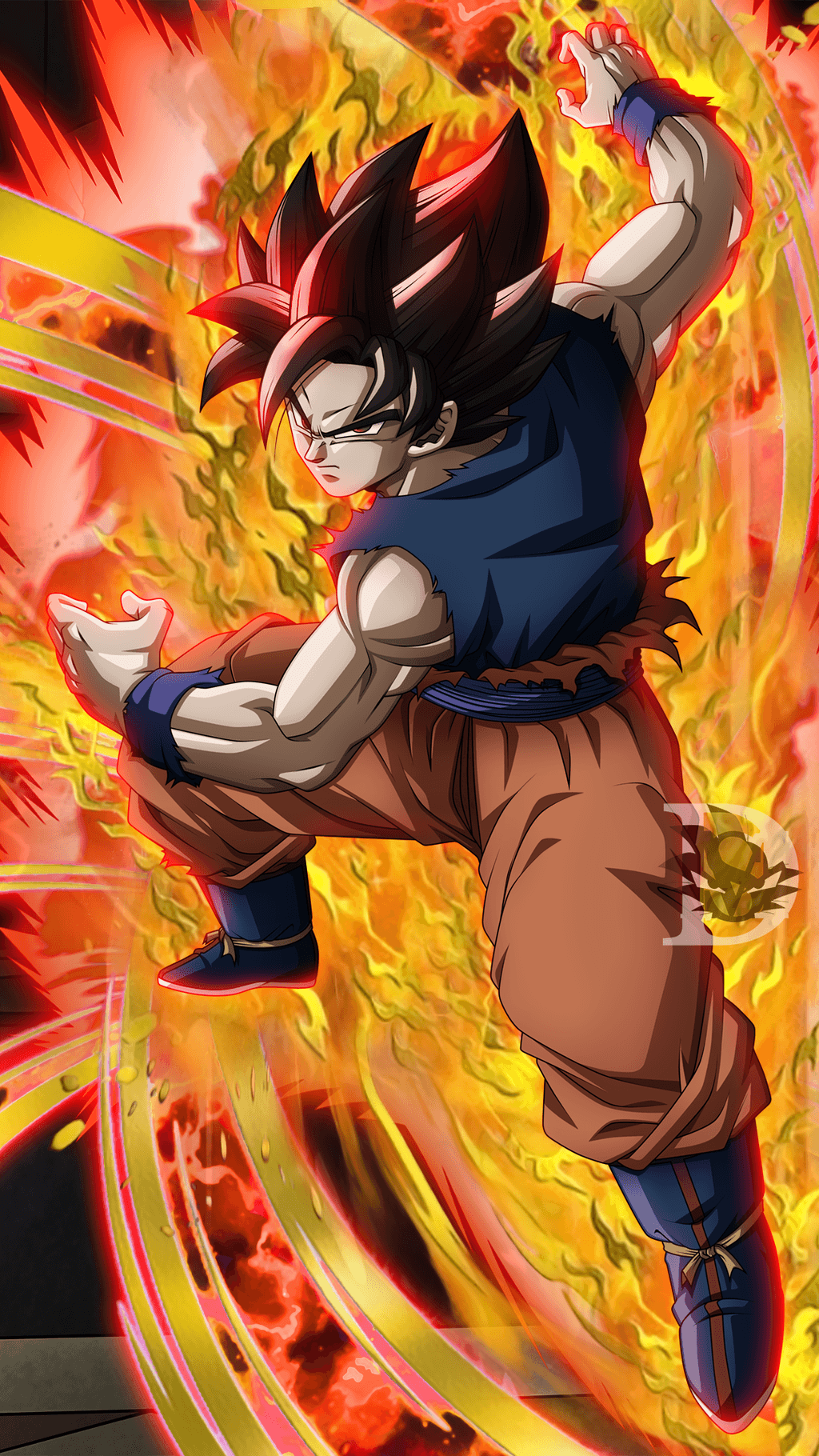 SSB Goku (Mastered Kaioken) Dokkan Wallpaper