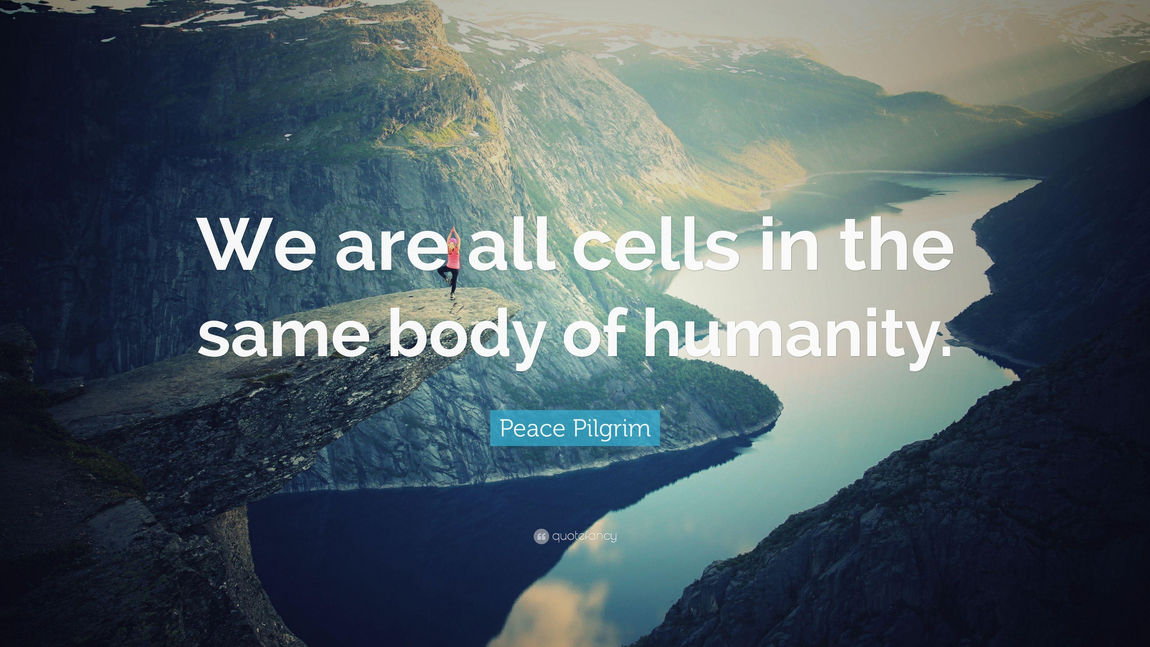Peace Pilgrim Quote: “We are all cells in the same body