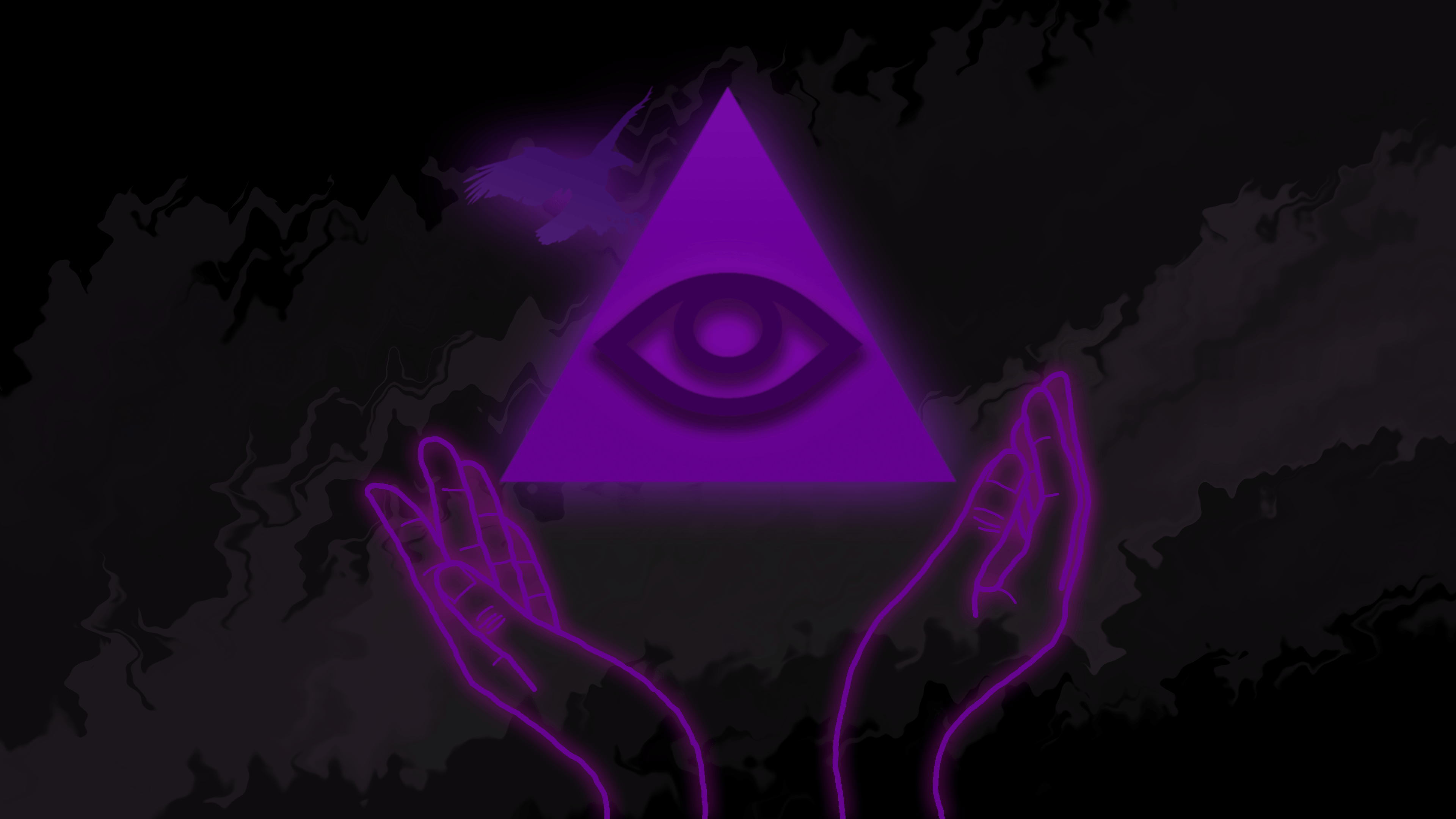 All Seeing Eye w/ Hands and Eagle Wallpaper [4k]