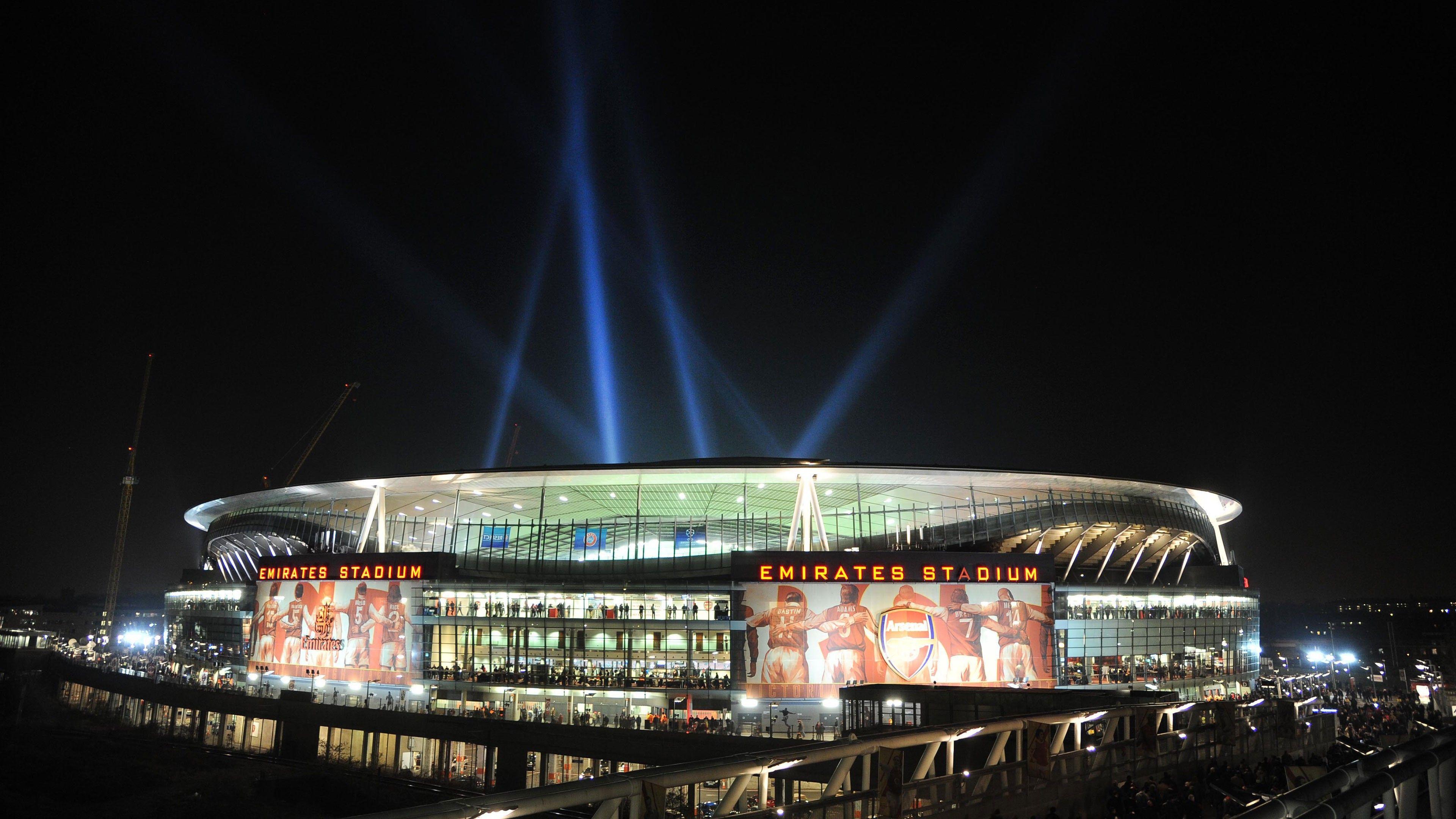 Emirates Stadium at Night Arsenal FC Ultra HD Wallpaper