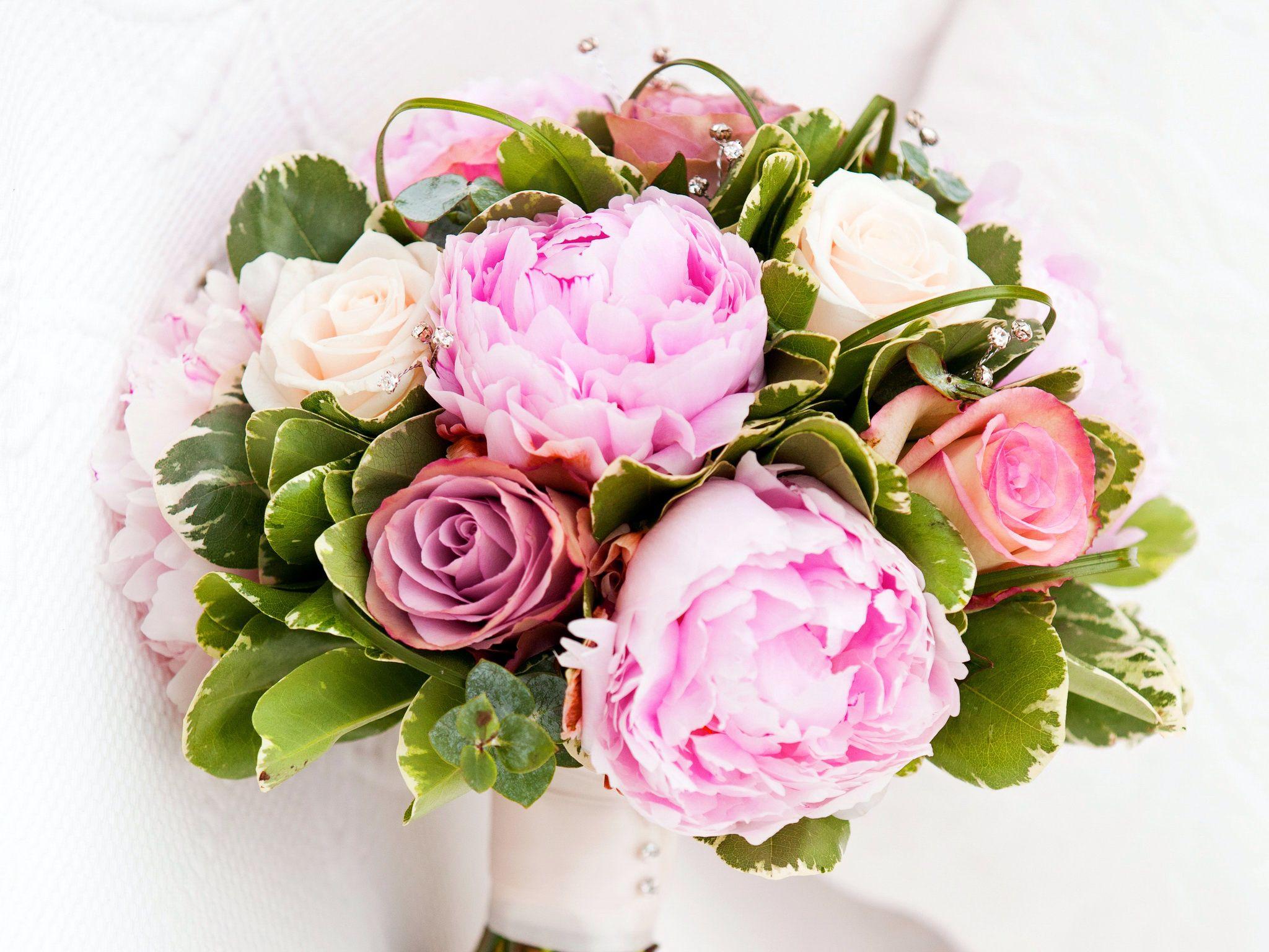 Peonies and Rose Bouquet