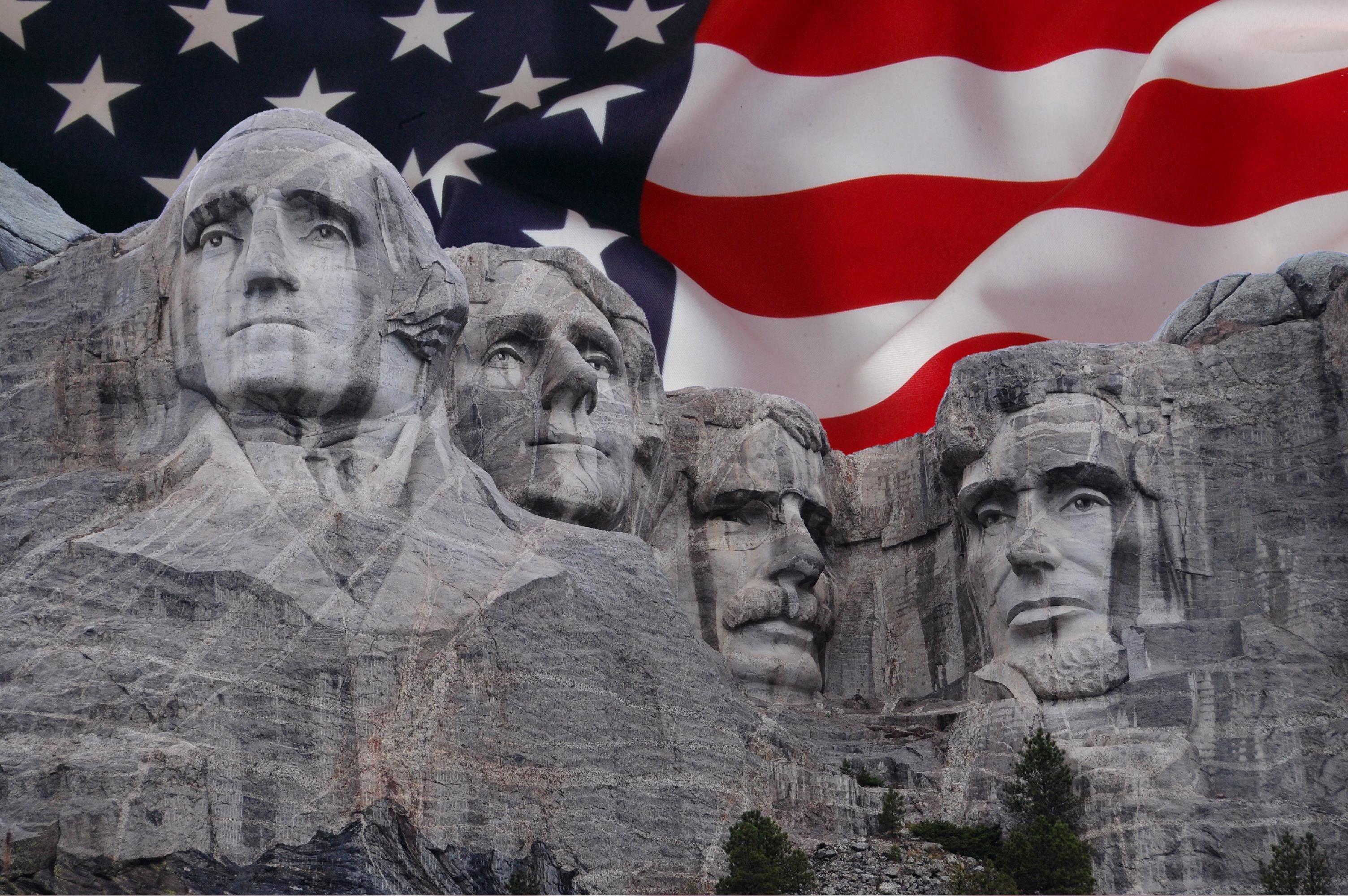 Monuments: Mount Rushmore Mt South Monument Usa Dakota Flag