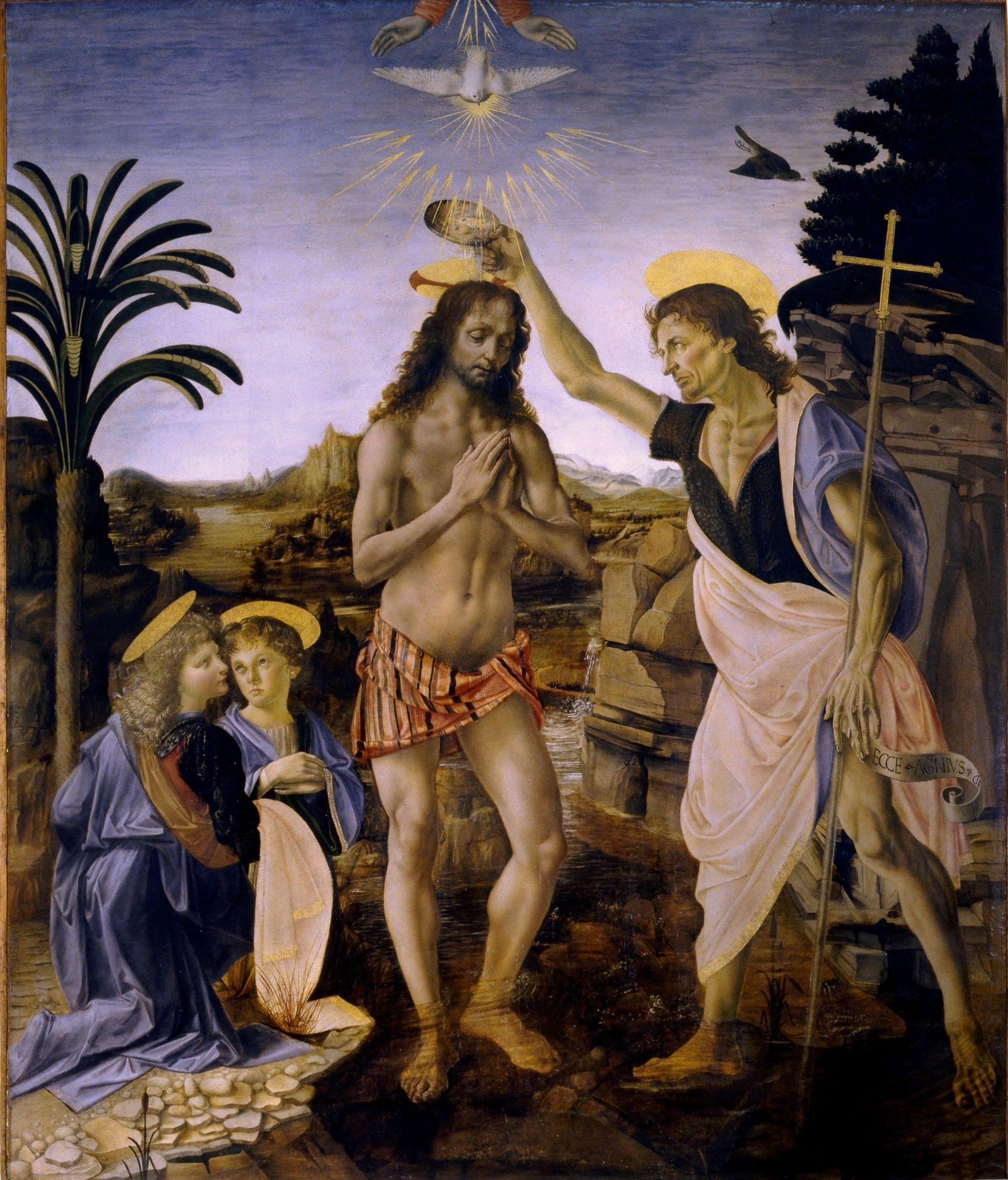 Michelangelo vs. Leonardo da Vinci image The Baptism of Christ