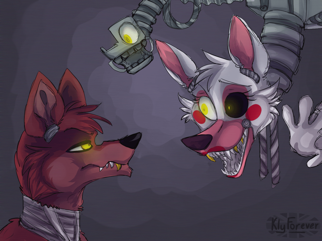 Fnaf Mangle e Foxy anime