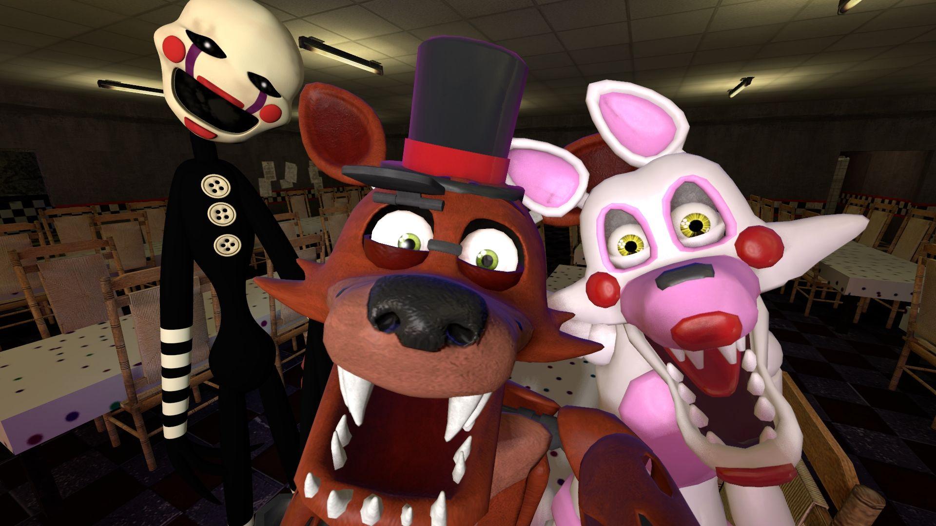 Foxy, Repair Mangle and Puppet Master