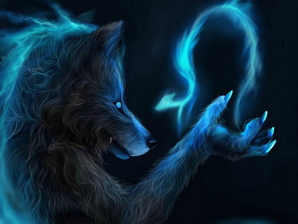 image of Cool Fire Wolf Background - #SC