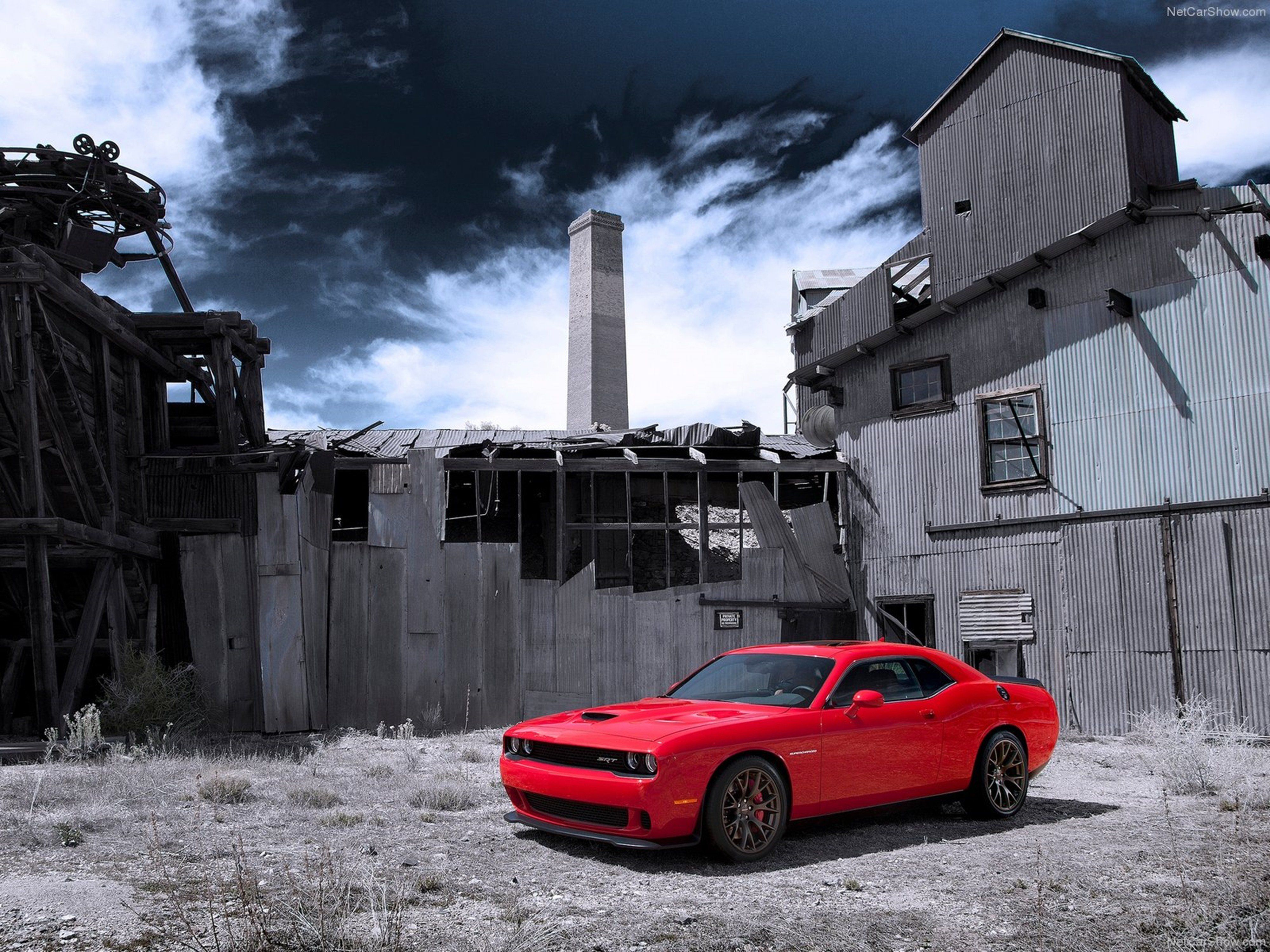 Dodge Challenger SRT Hellcat Wallpaper Red Muscle Car Car Sport
