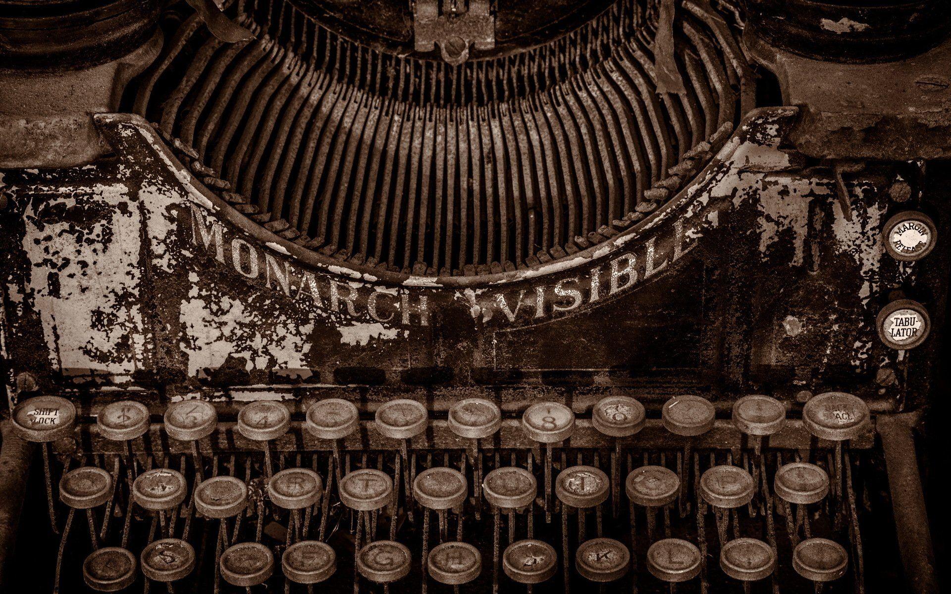 Monarch Typewriter macro vintage wallpaperx1200