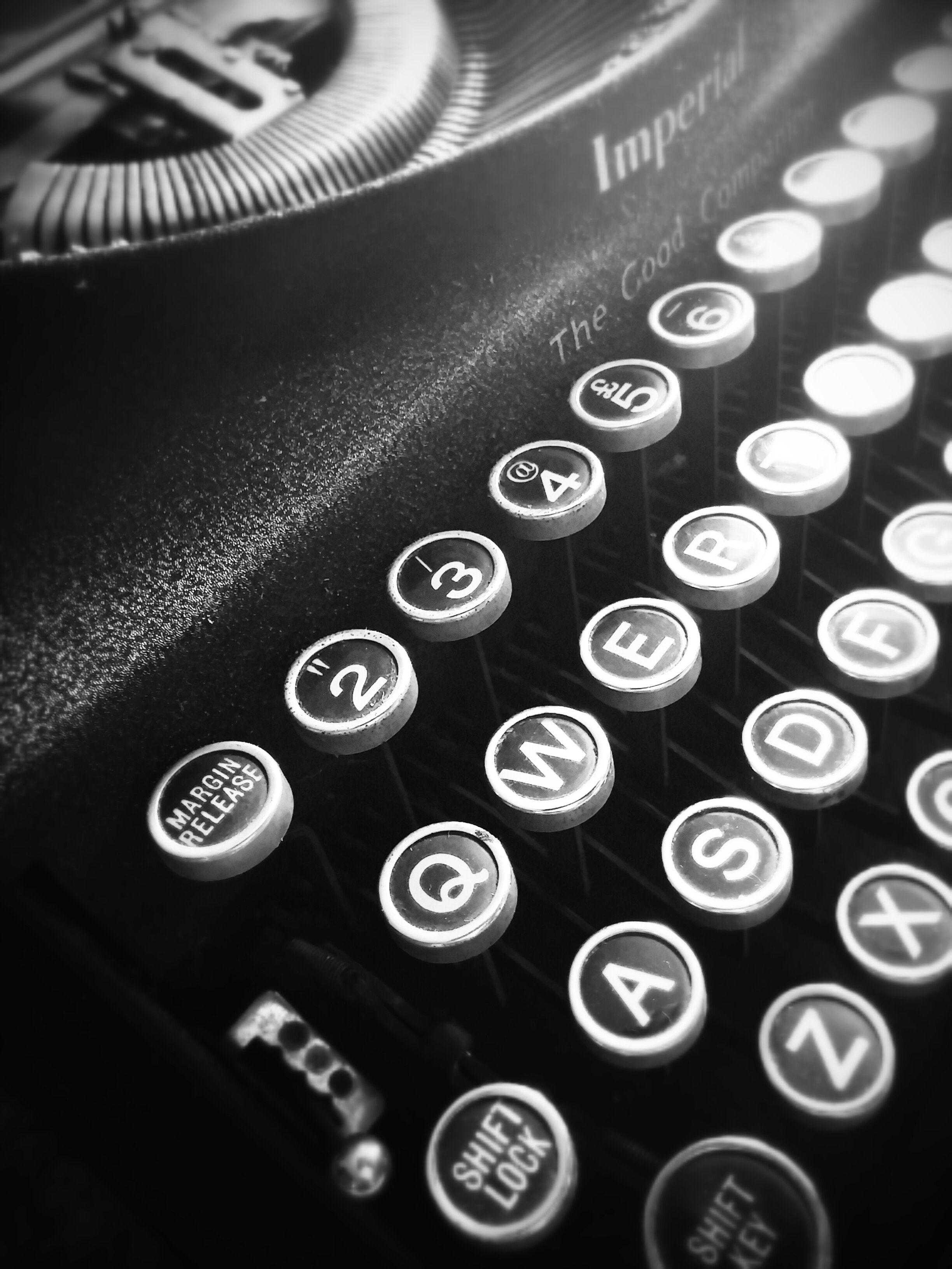 black imperial typewriter free image