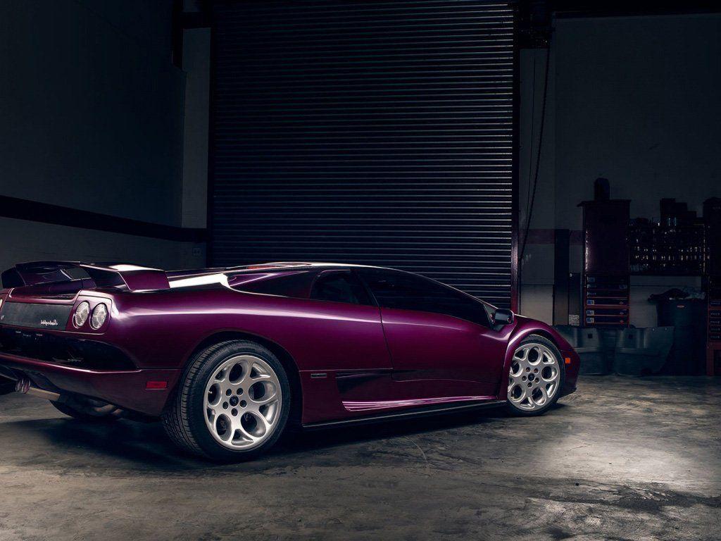Car Lamborghini Diablo VT purple wallpaper. HD Desktop Wallpaper