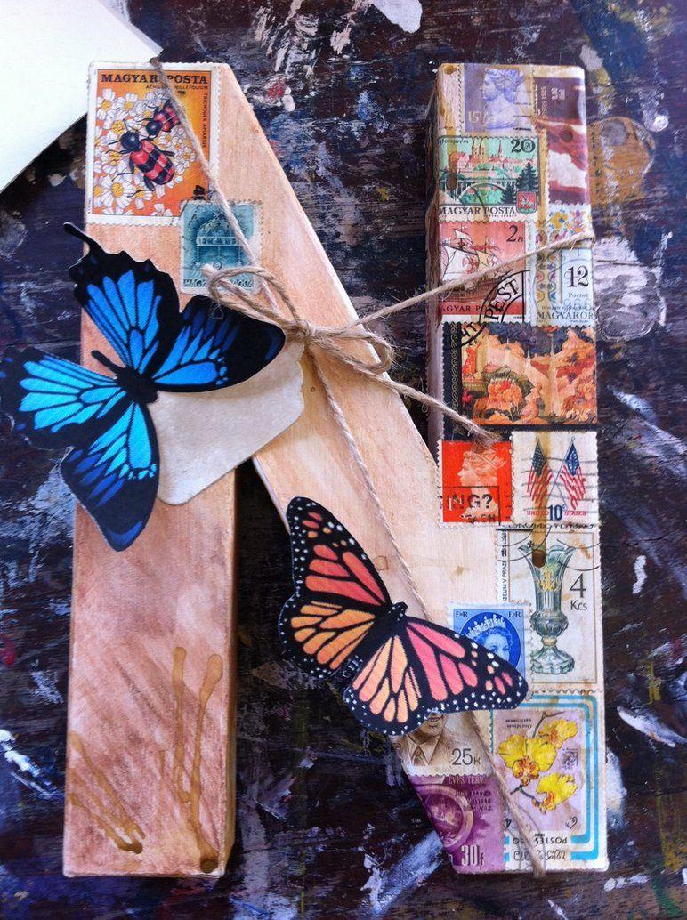 Butterfly Letter N By Jess Peers