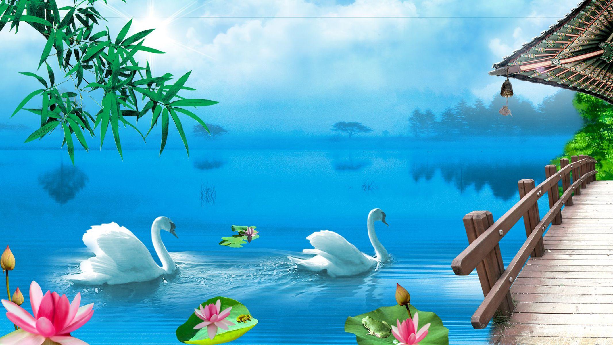 Swan Lake Wallpaper For Desktop, Wallpaper13.com