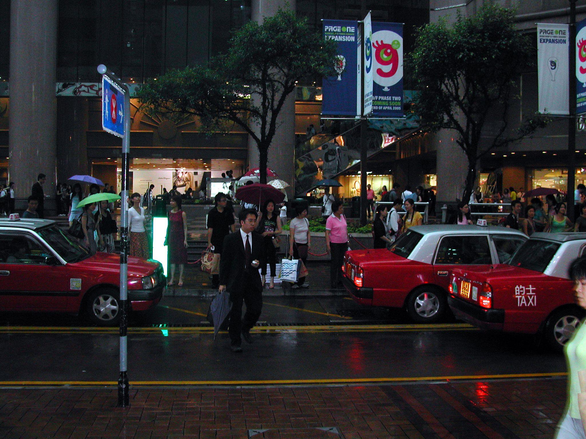 Time square HK taxi rank in