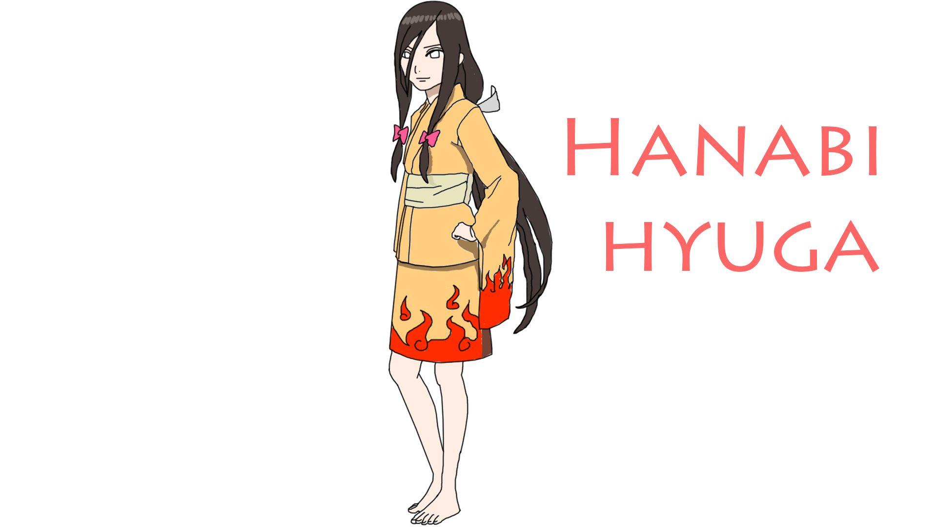 Ханаби Хьюга в кимоно в полный рост