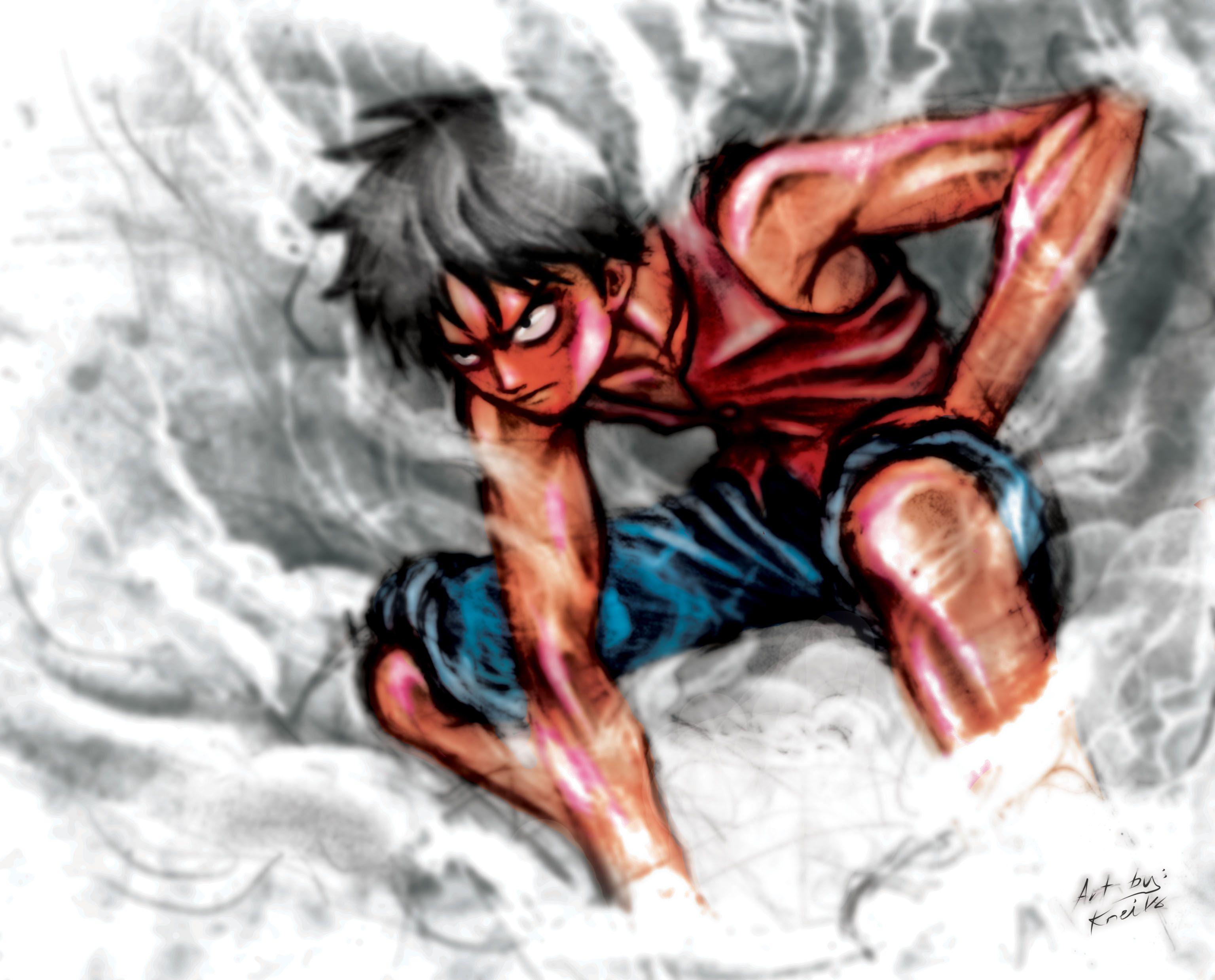 11135) One Piece Luffy Gear Second High Quality Wallpaper