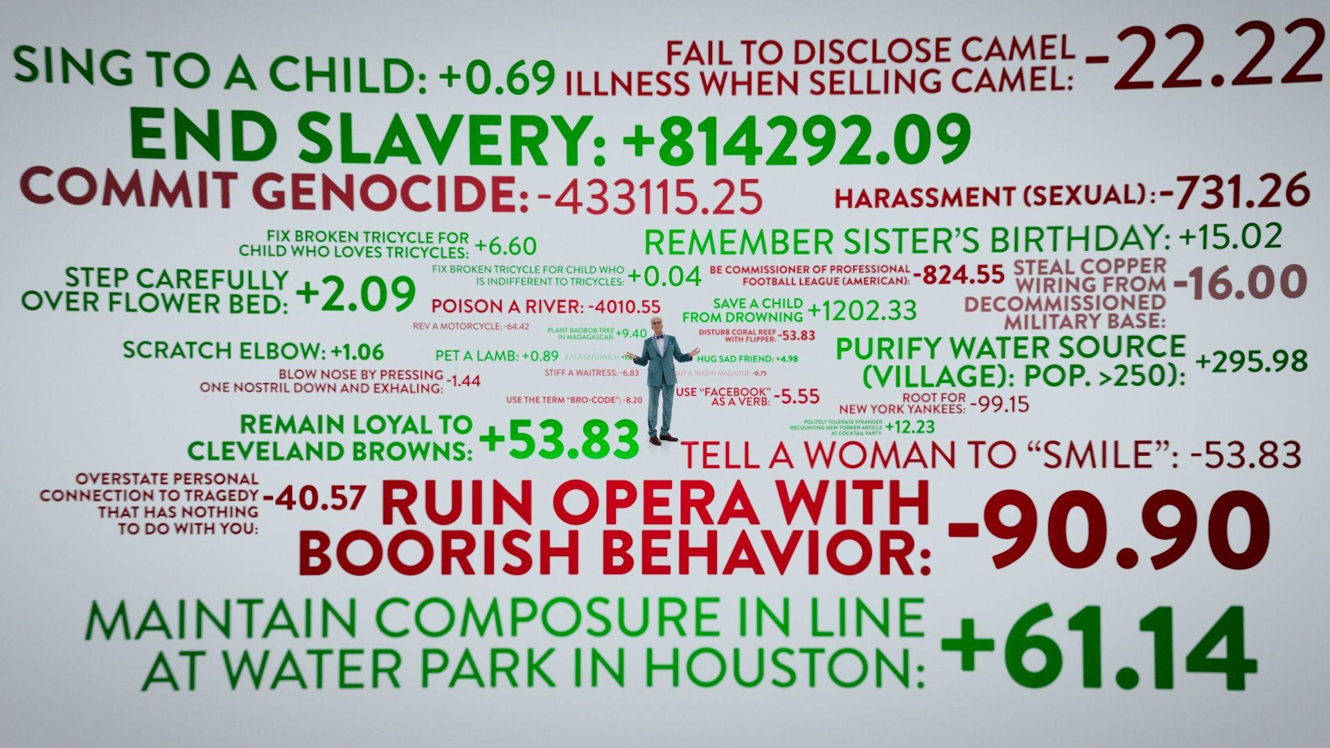 The Good Place' point system screengrab