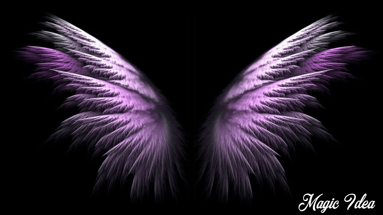 Purple Angel Wings Wallpaper