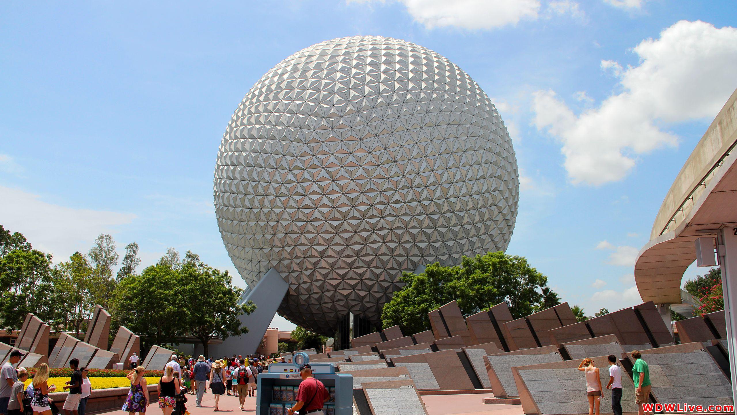 Spaceship Earth: A beautiful day to visit Epcot and Spaceship Earth!