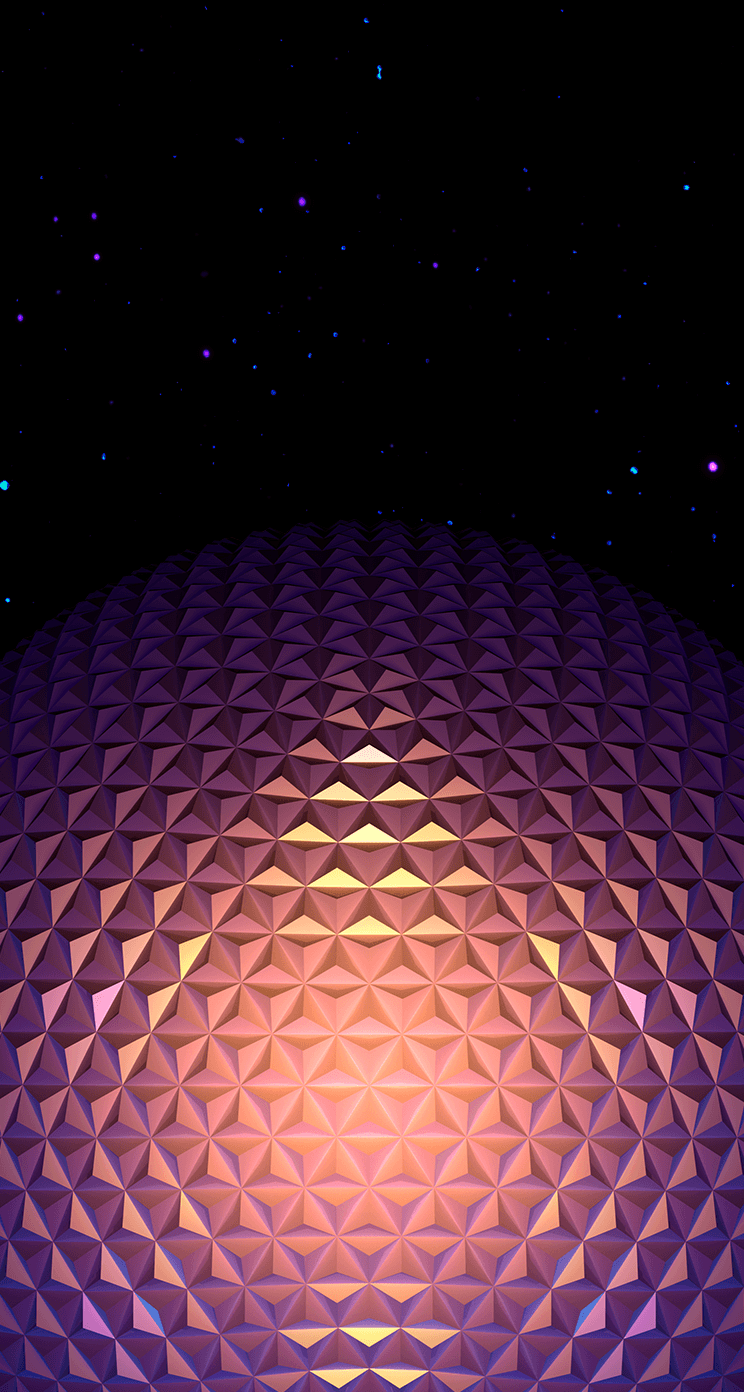 Shiny Polygon Ball In Starry Sky iPhone Wallpaper. My iPhone