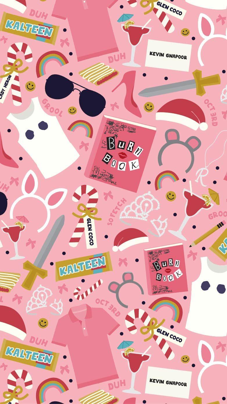 Mean Girls inspired pattern iphone wallpaper Cheers