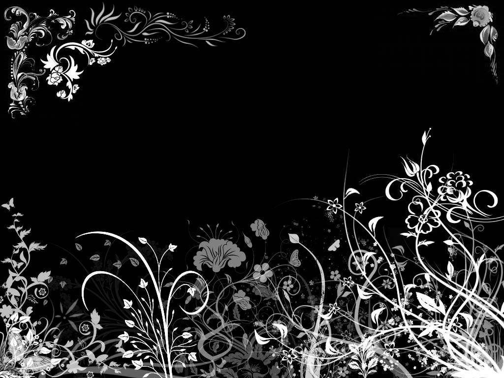 Black Wallpapers with Flowers