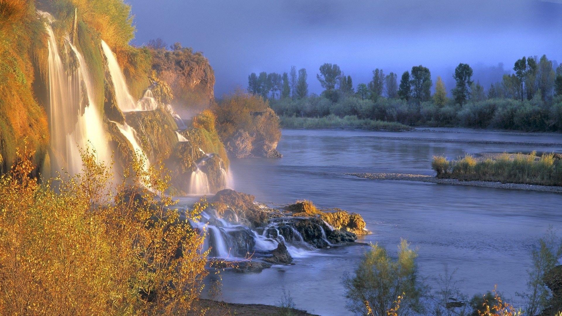 Rivers: Waterfalls Rivers Idaho New HD Nature Wallpaper Free