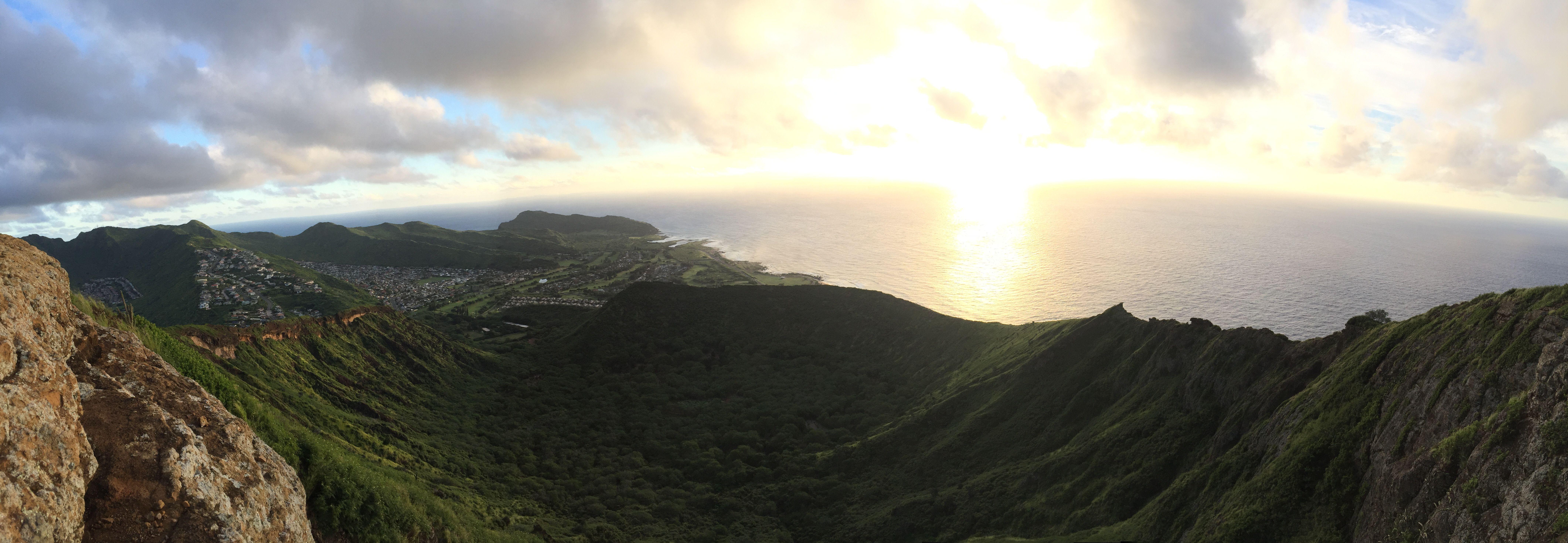 My view at the end of the Koko Head Hike in Honolulu HI OC