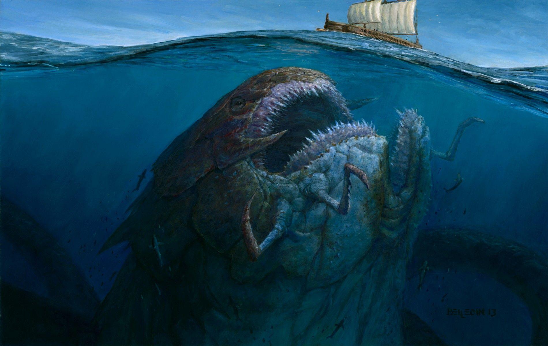 Three head sea monster fantasy 3D illustration digital art landscape  wallpaper Generate Ai 22646300 Stock Photo at Vecteezy