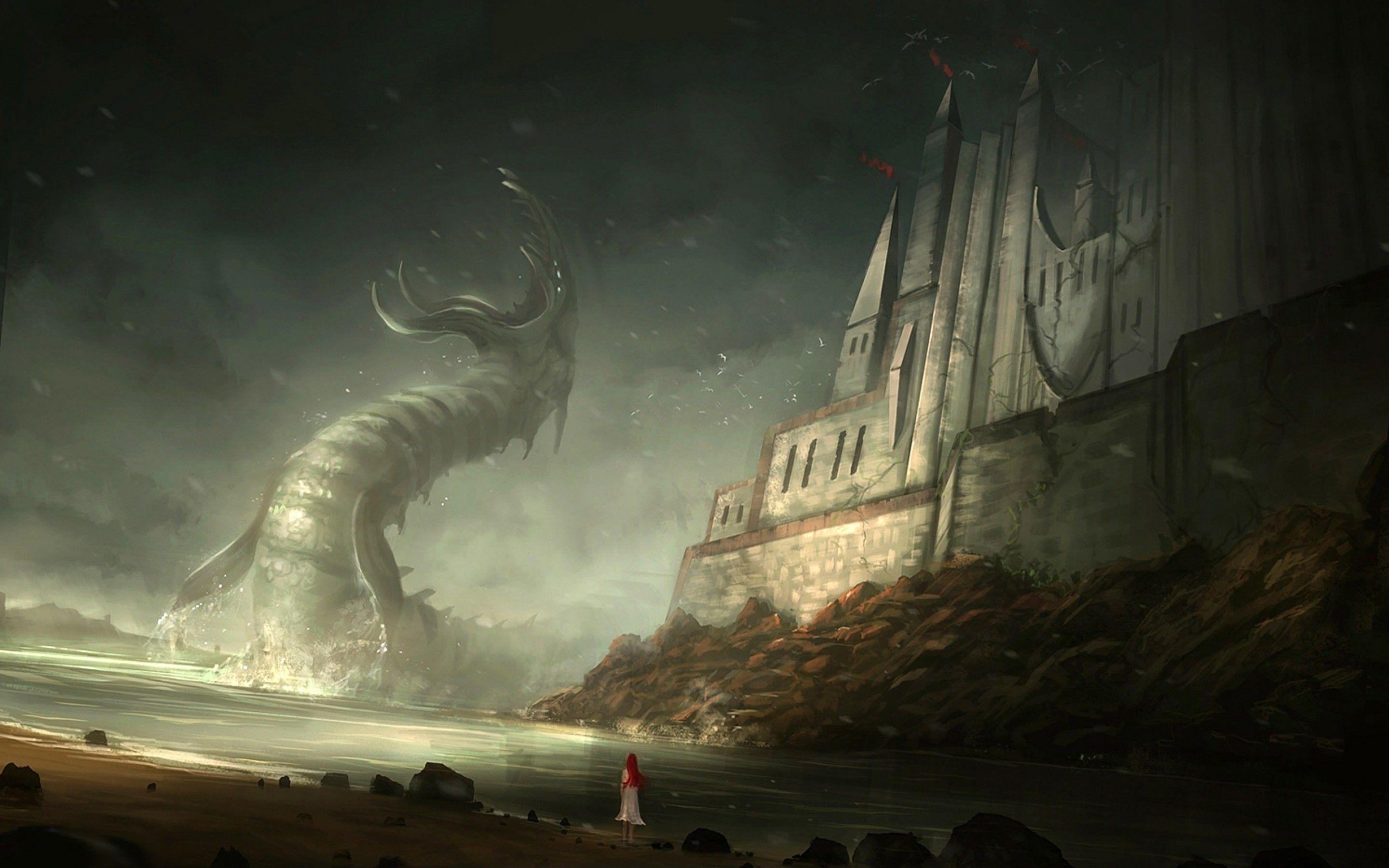 fantasy Art, Sea Monsters, Digital Art Wallpaper HD / Desktop
