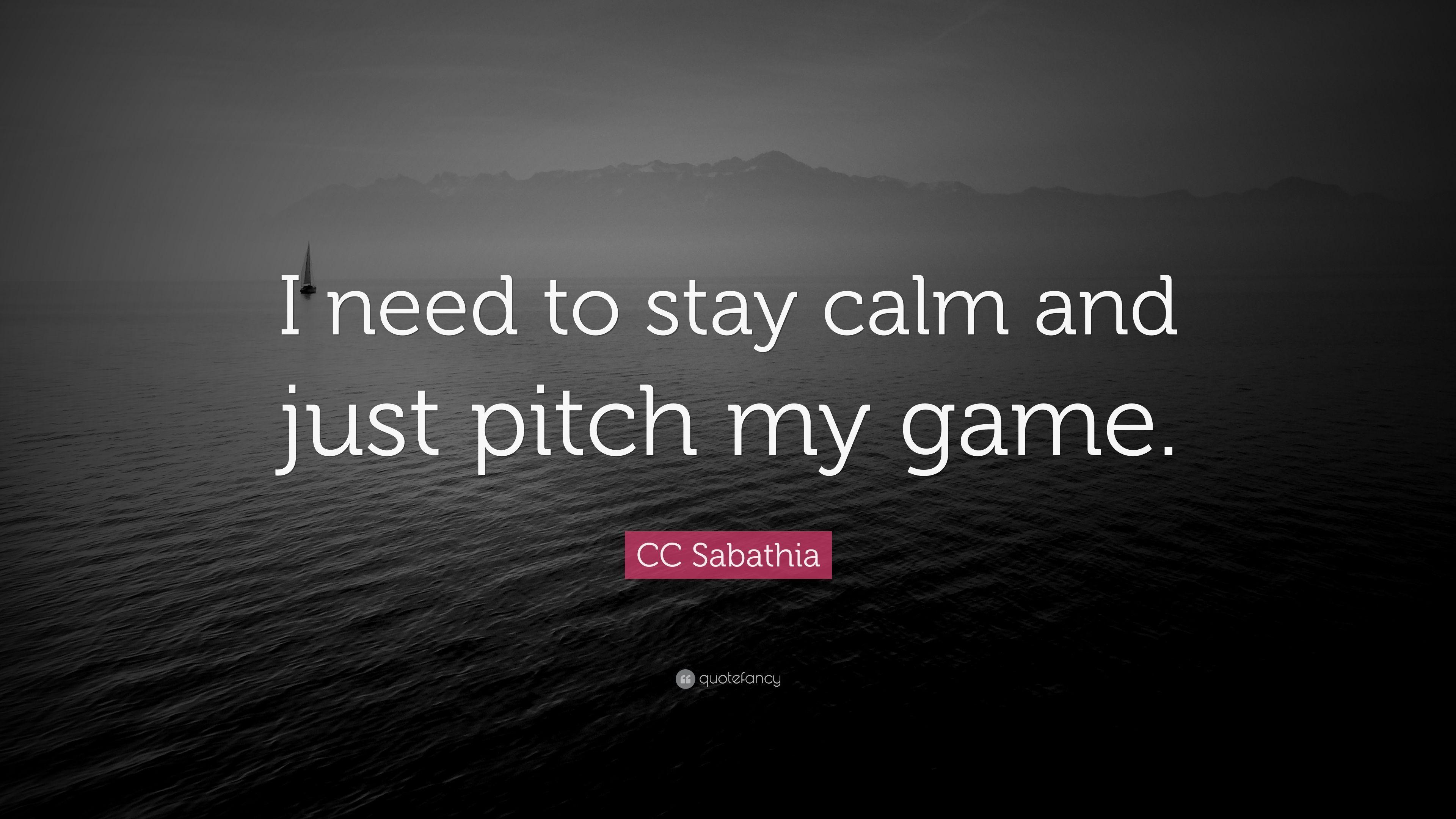 CC Sabathia Quote: “I need to stay calm and just pitch my game