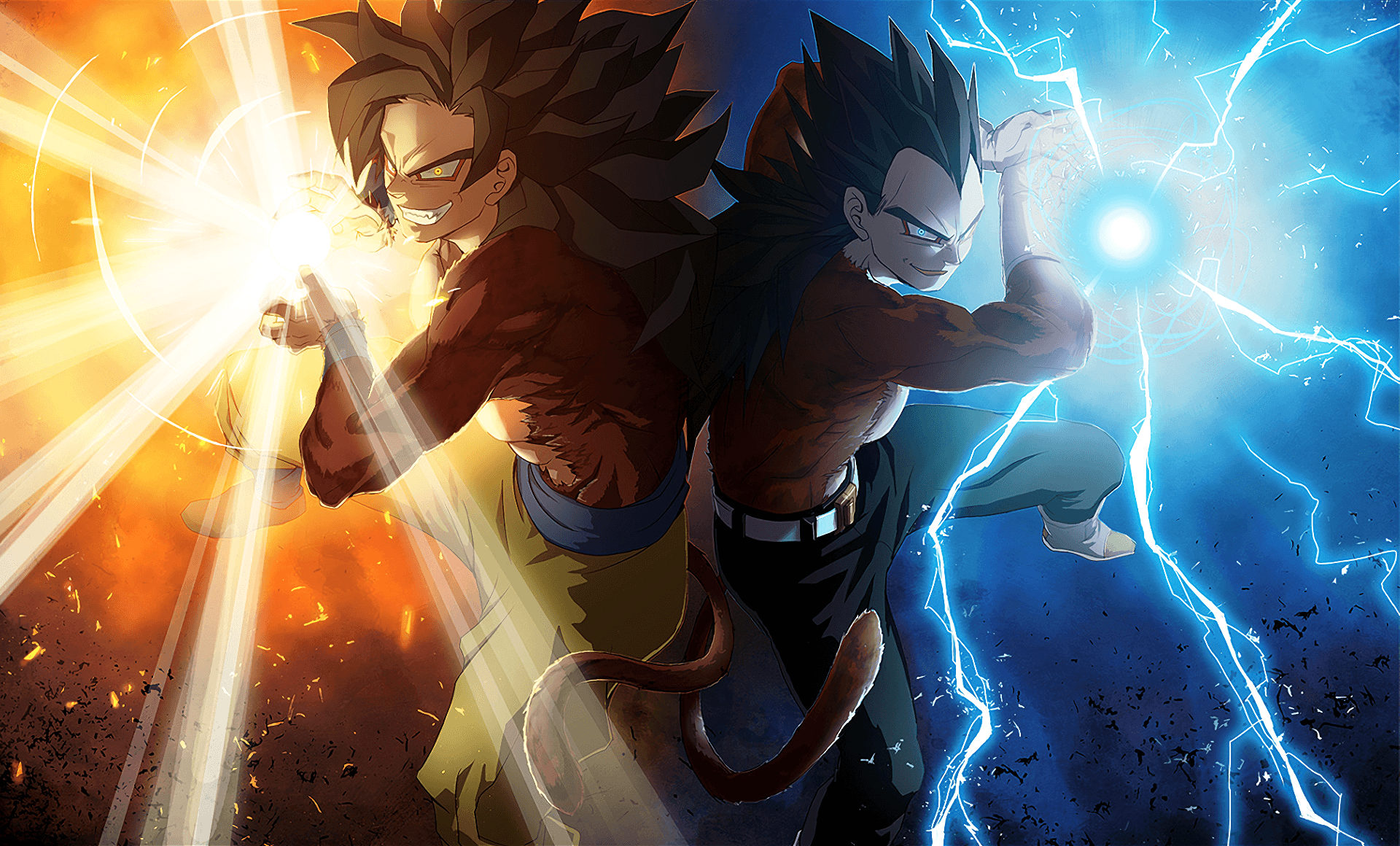 Goku and Vegeta SSJ4 Full HD Wallpaper and Backgroundx1160