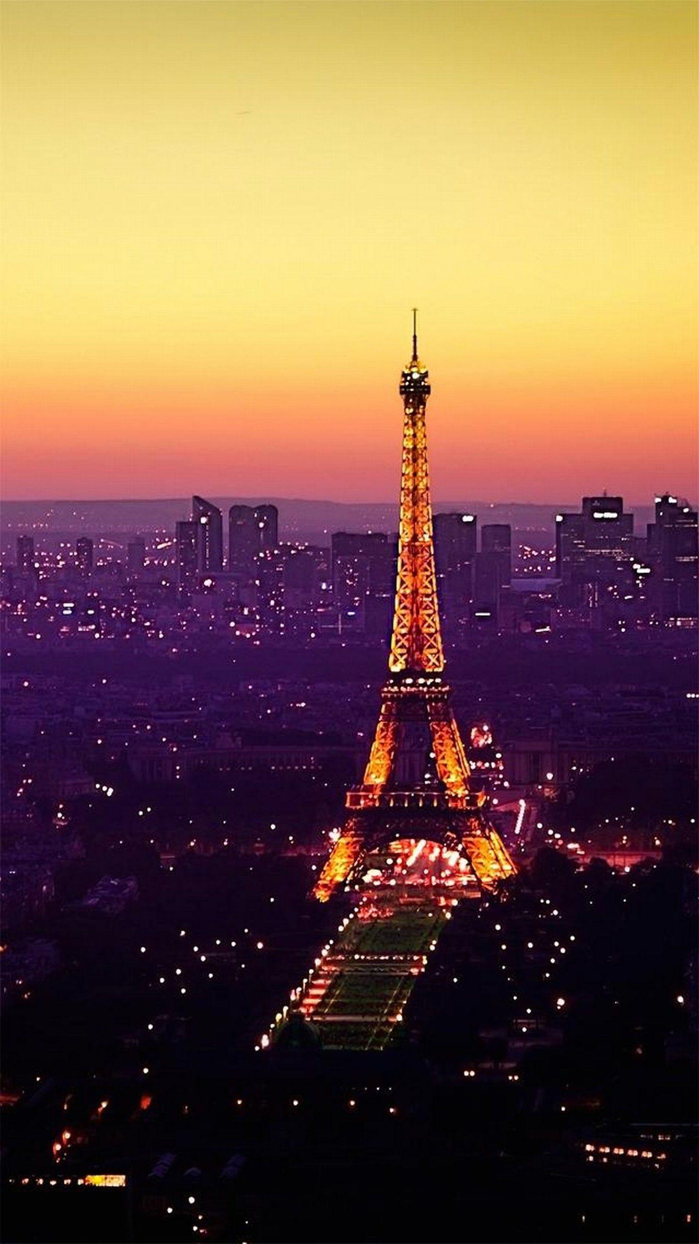 Wallpaper Lg G4 Eiffel Tower Paris Night 1440 2560 Qhd x