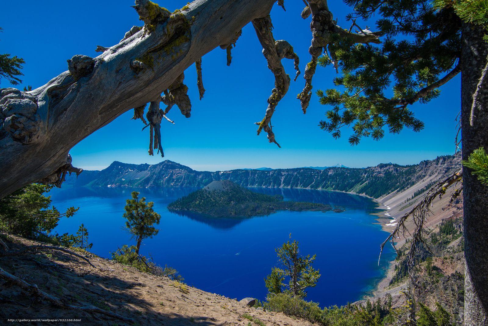 Download wallpaper crater lake, crater lake national park, oregon