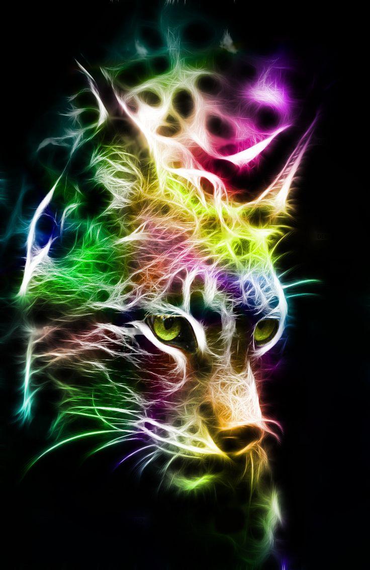 best Neon Animals image. Fractal art, Fractals