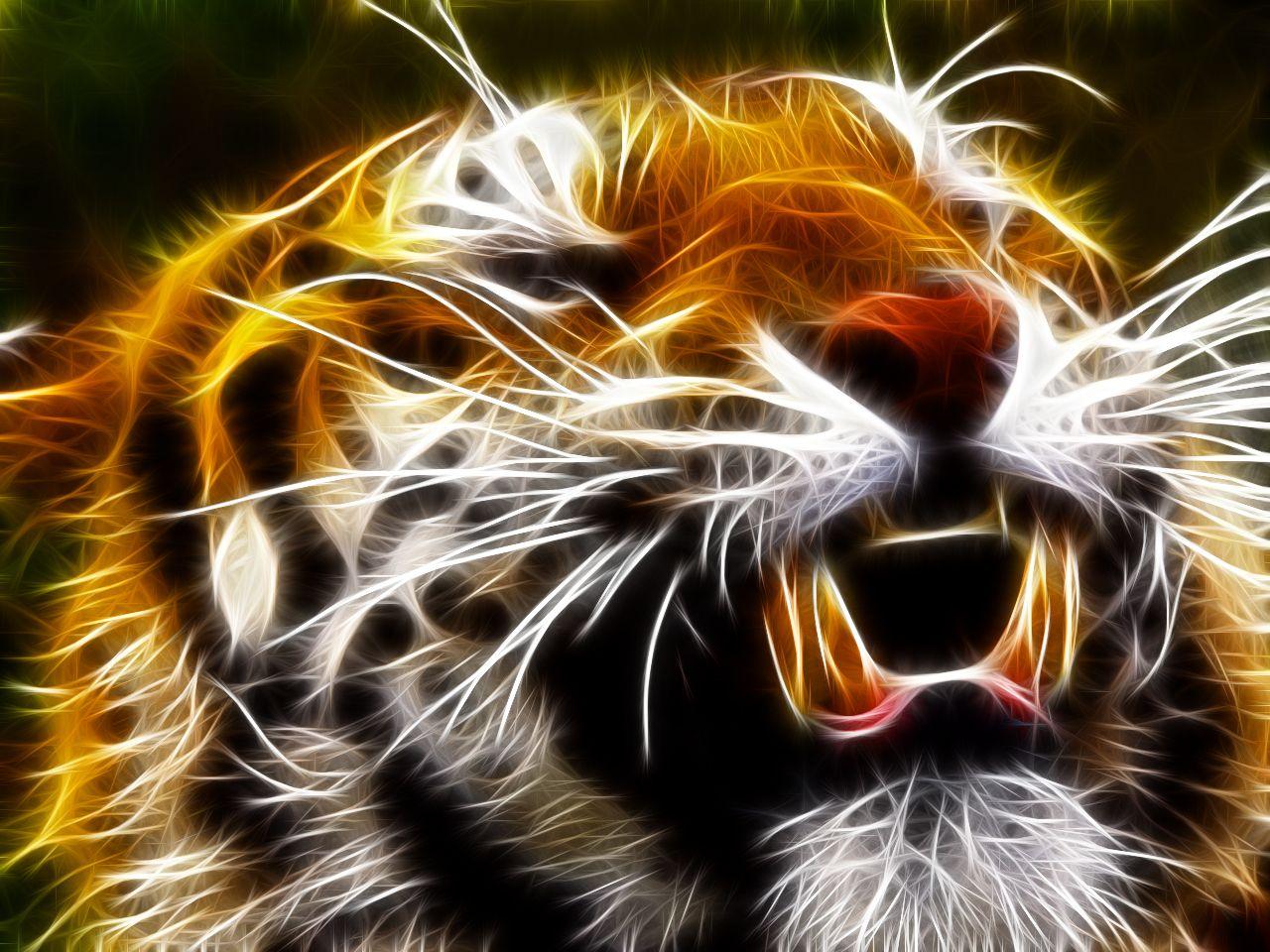 Free download Abstract Animals Fantasy Tiger HD Wallpaper