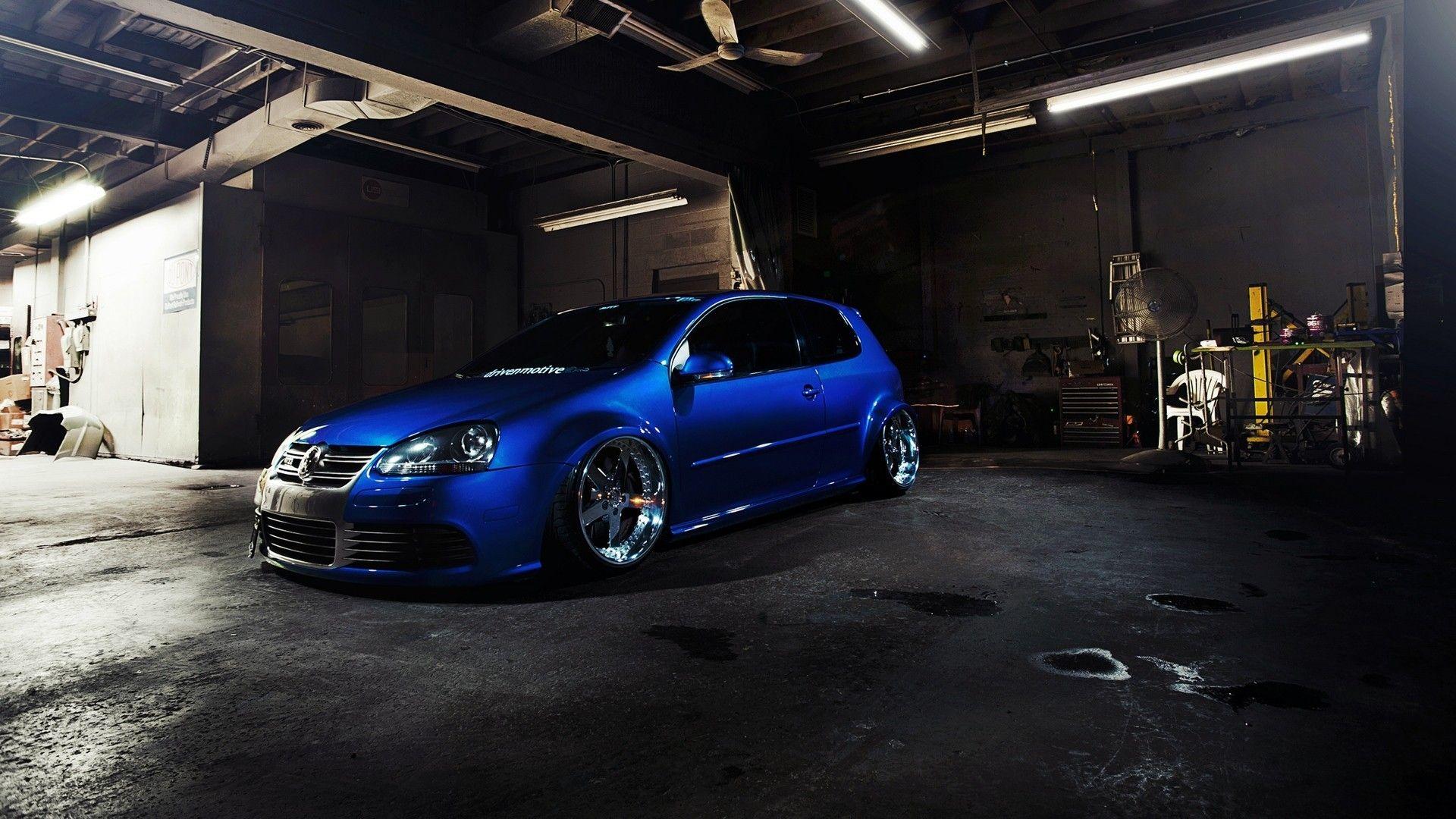 Volkswagen, Car, Tuning, Golf GTI, Blue Cars Wallpaper HD