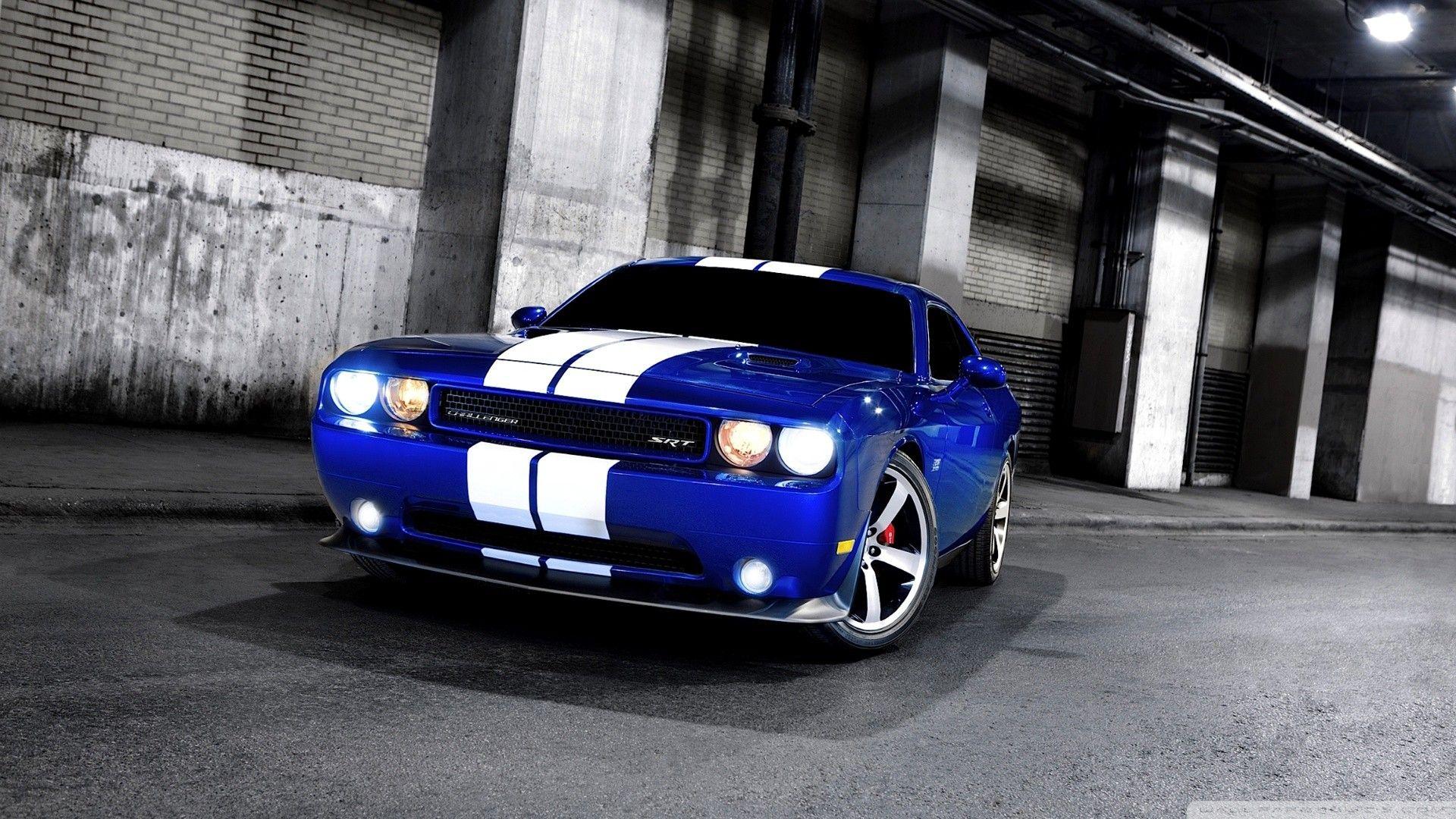 blue, cars, Dodge Challenger, Dodge Challenger SRT8 wallpaper